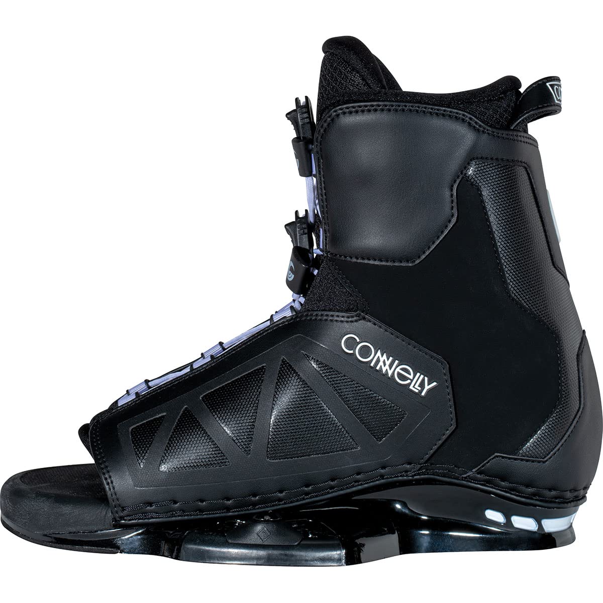 Connelly Draft Wakeboard Boots for Men - Black, Large Size 10-12 | Premium Wakeboarding Bindings for Water Sports & Boat Riding | Perfect for Lakes, Rivers & Ocean Surfing