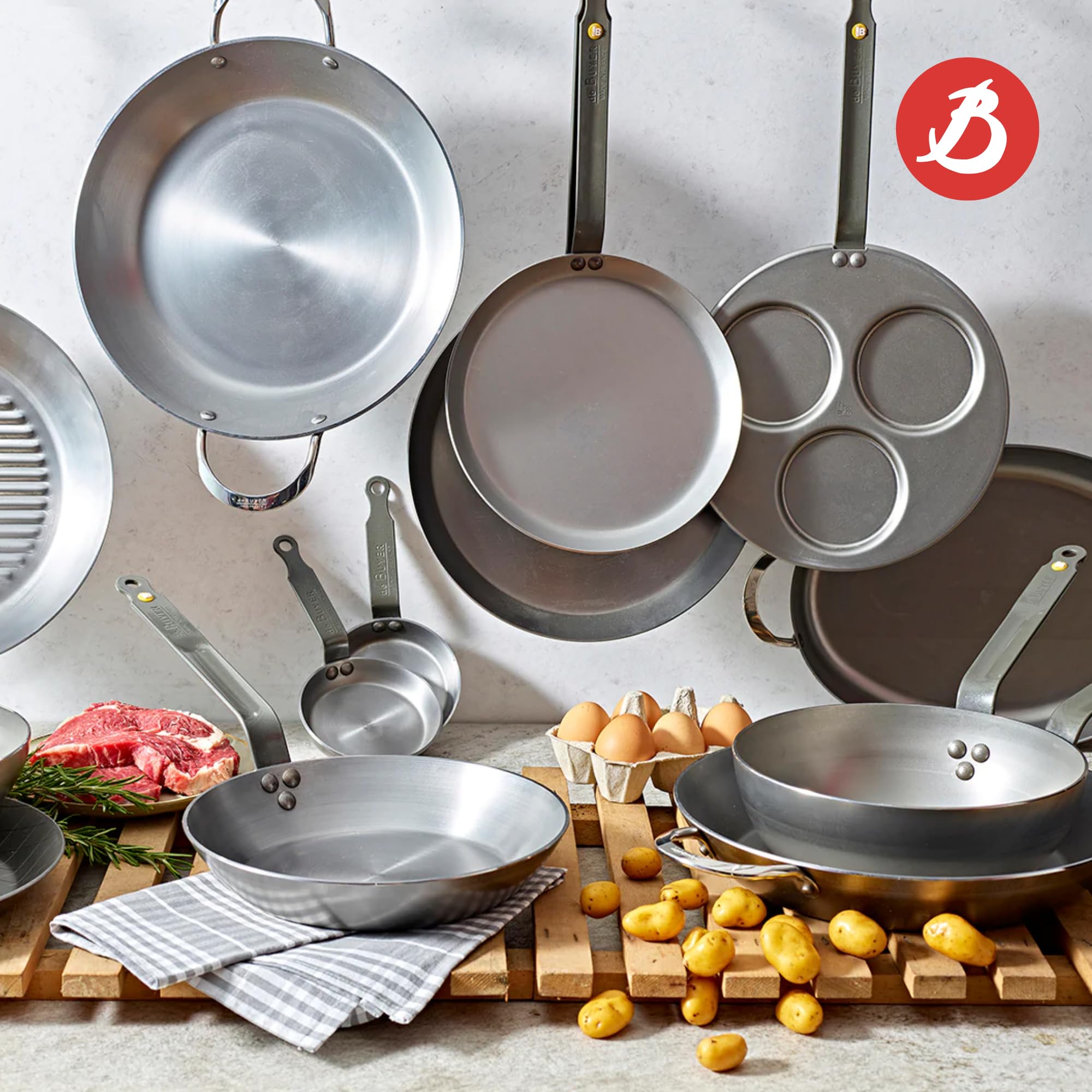 de Buyer MINERAL B Carbon Steel Fry Pan 11