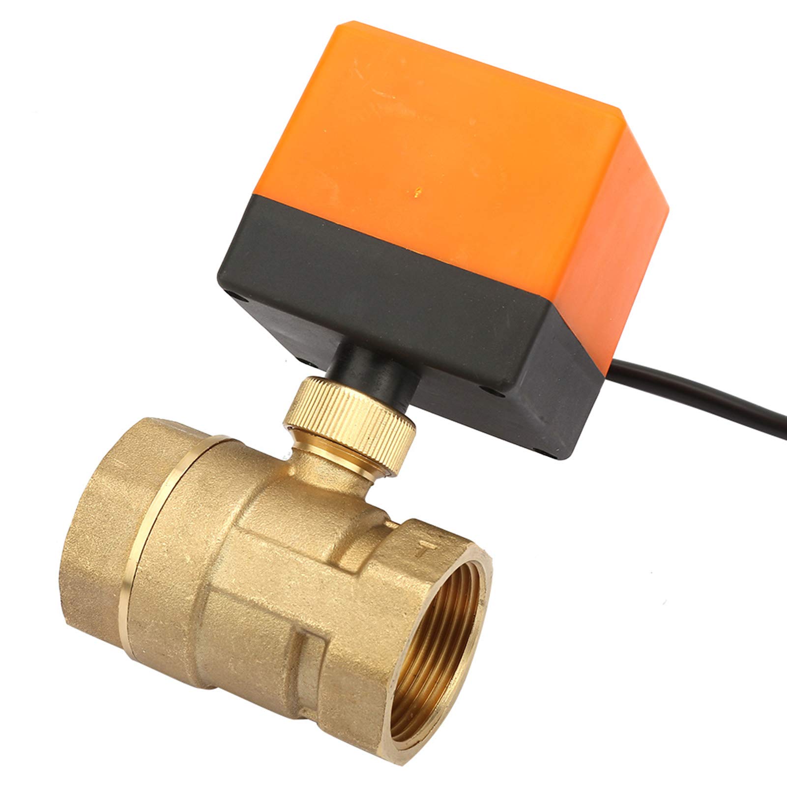 12V DC Motorized Brass Ball Valve - 2 Way 3 Wire Water Control Valve for HVAC Systems | Leak-Proof Design for Fan Coil Units, Air Conditioners & Water Supply Systems | Perfect for Smart Home Automation & Industrial Applications