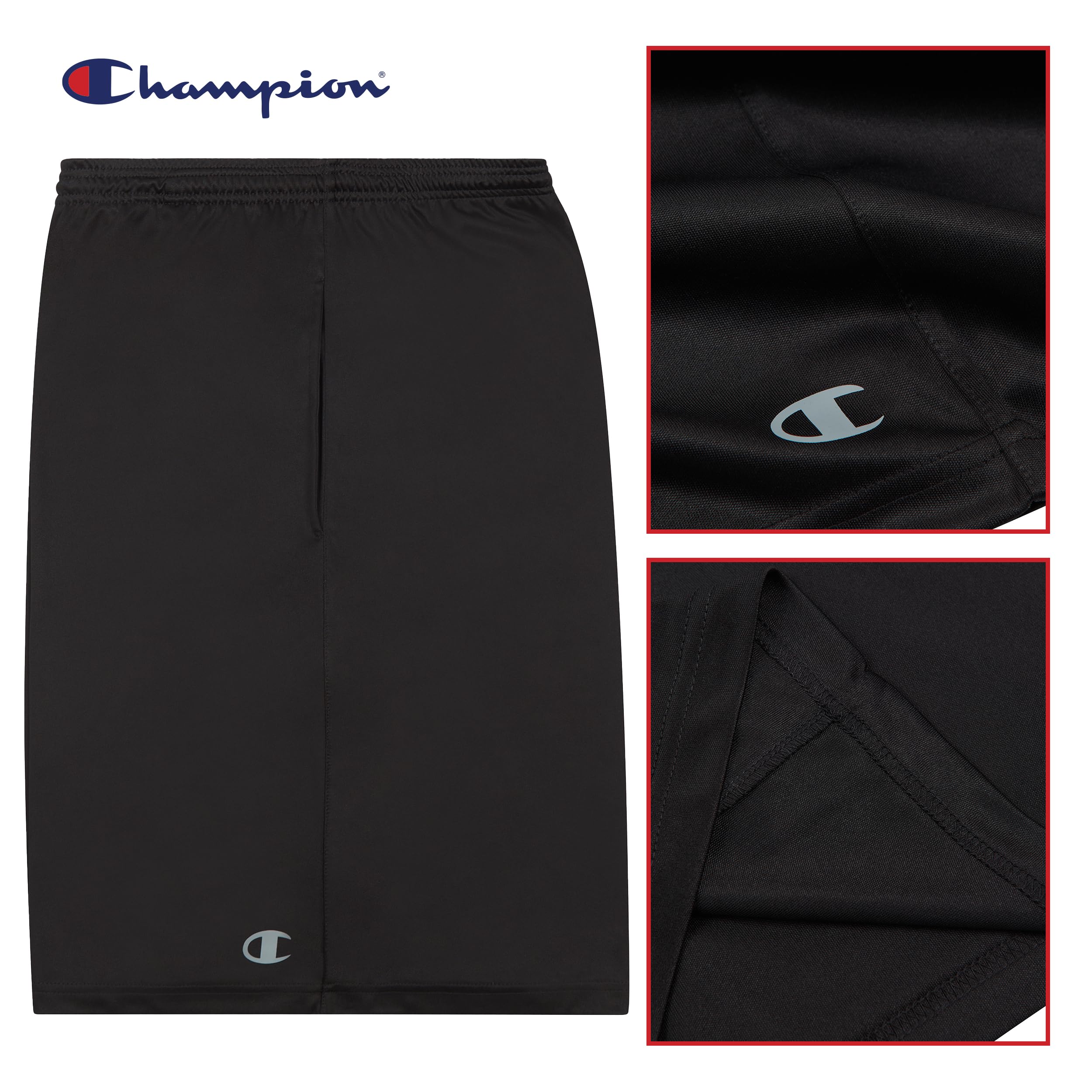Champion Men's Big & Tall Gym Shorts 2-Pack - Performance Dry Fit Running Shorts for Workouts, Jogging & Casual Wear