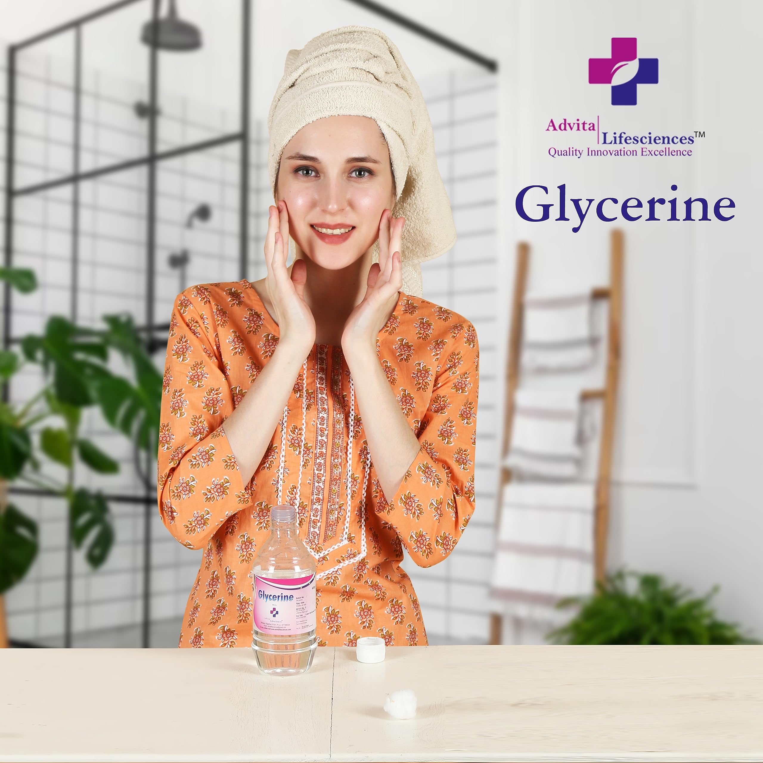 Advita Lifesciences Pure & Thick Liquid Glycerin (400g) - Natural Unscented Skin & Hair Moisturizer for Dryness Relief | Hydrates Face, Body & Scalp | Perfect for DIY Beauty Recipes & Winter Care