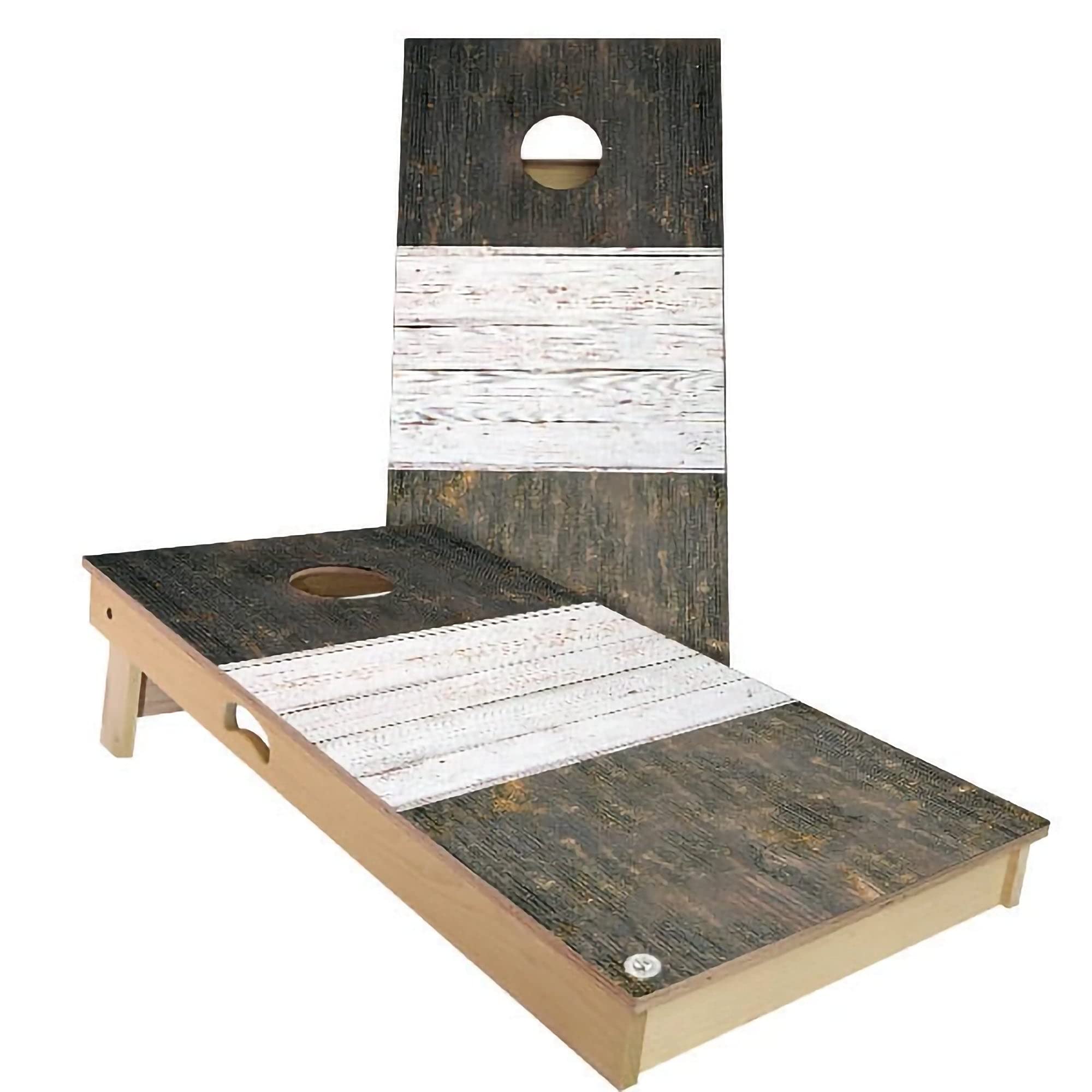 Skip's Garage Ireland Flag Rustic Cornhole Board Set - 2 Boards & 8 Bags - Custom Size & Accessories - Perfect for Backyard Parties, Tailgating & Outdoor Games