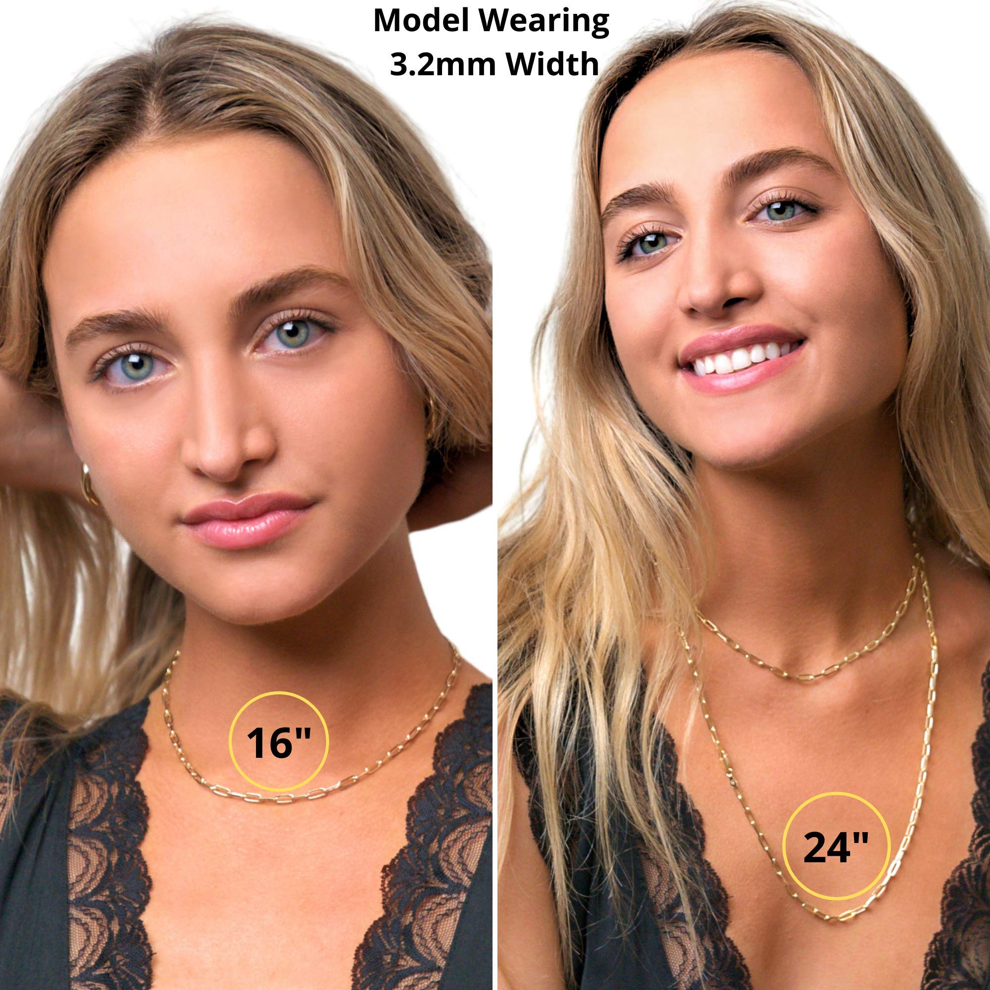Beaux Bijoux Paperclip Chain Necklace for Women | Sterling Silver 14k Gold Plated Trendy Layering Necklace | Adjustable Width & Length | Italian Crafted Fine Jewelry | Perfect for Everyday Wear, Office & Special Occasions