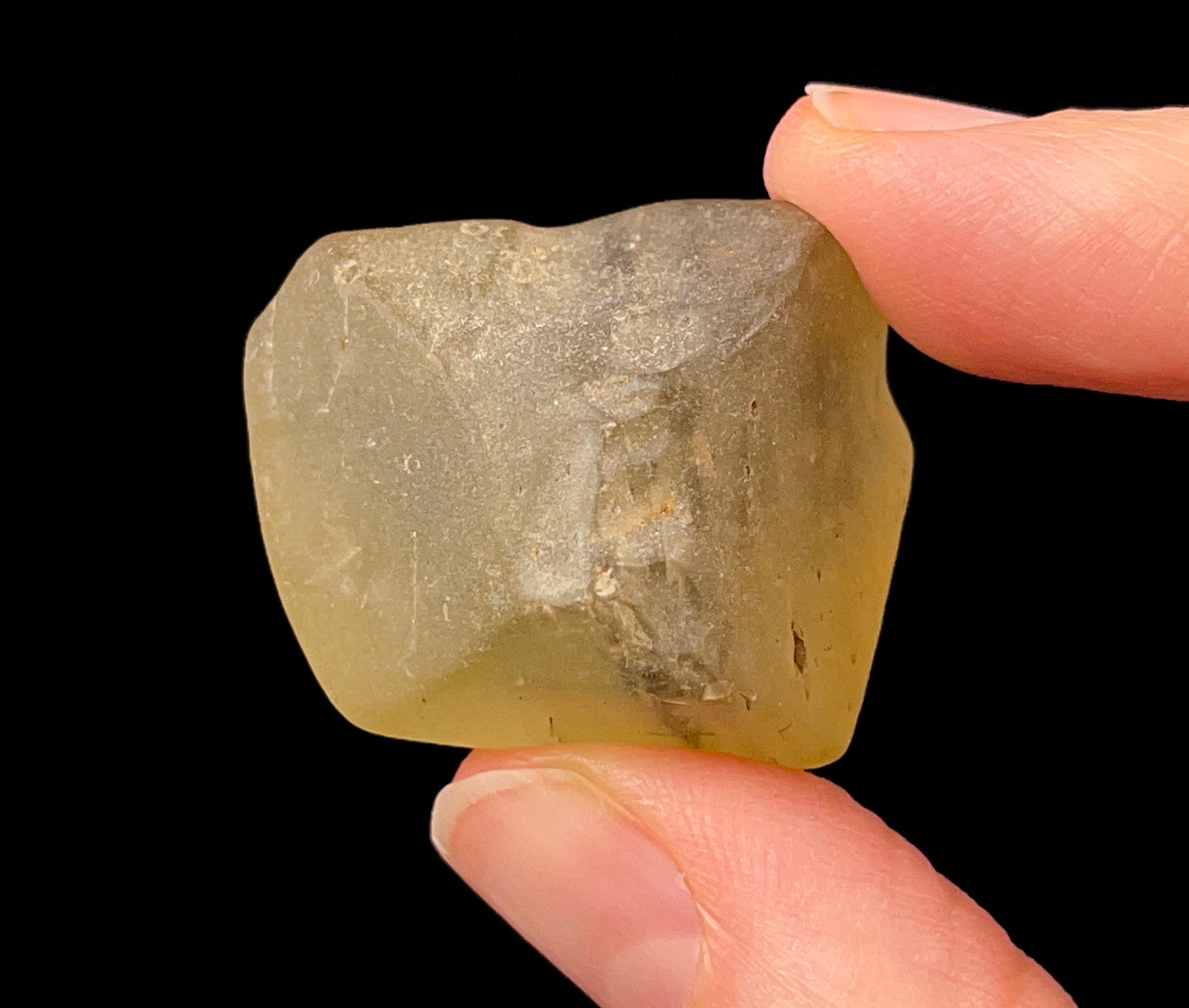 Libyan Desert Glass Raw Crystal - Rare Green Natural Mineral Specimen | Unique Gift & Home Decor for Collectors | Healing Stone & Spiritual Use