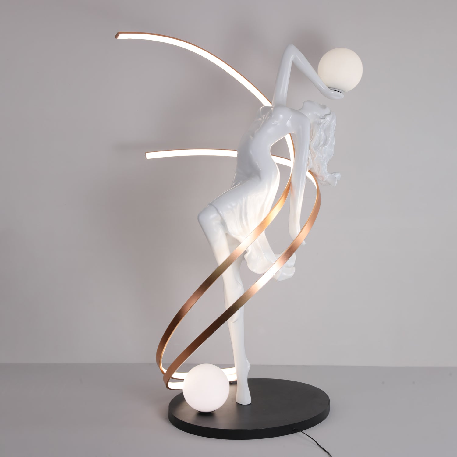 Elegant Misha Goddess Statue Floor Lamp - Modern Home Decor Lighting for Living Room, Bedroom & Office - Perfect for Meditation Spaces & Yoga Studios
