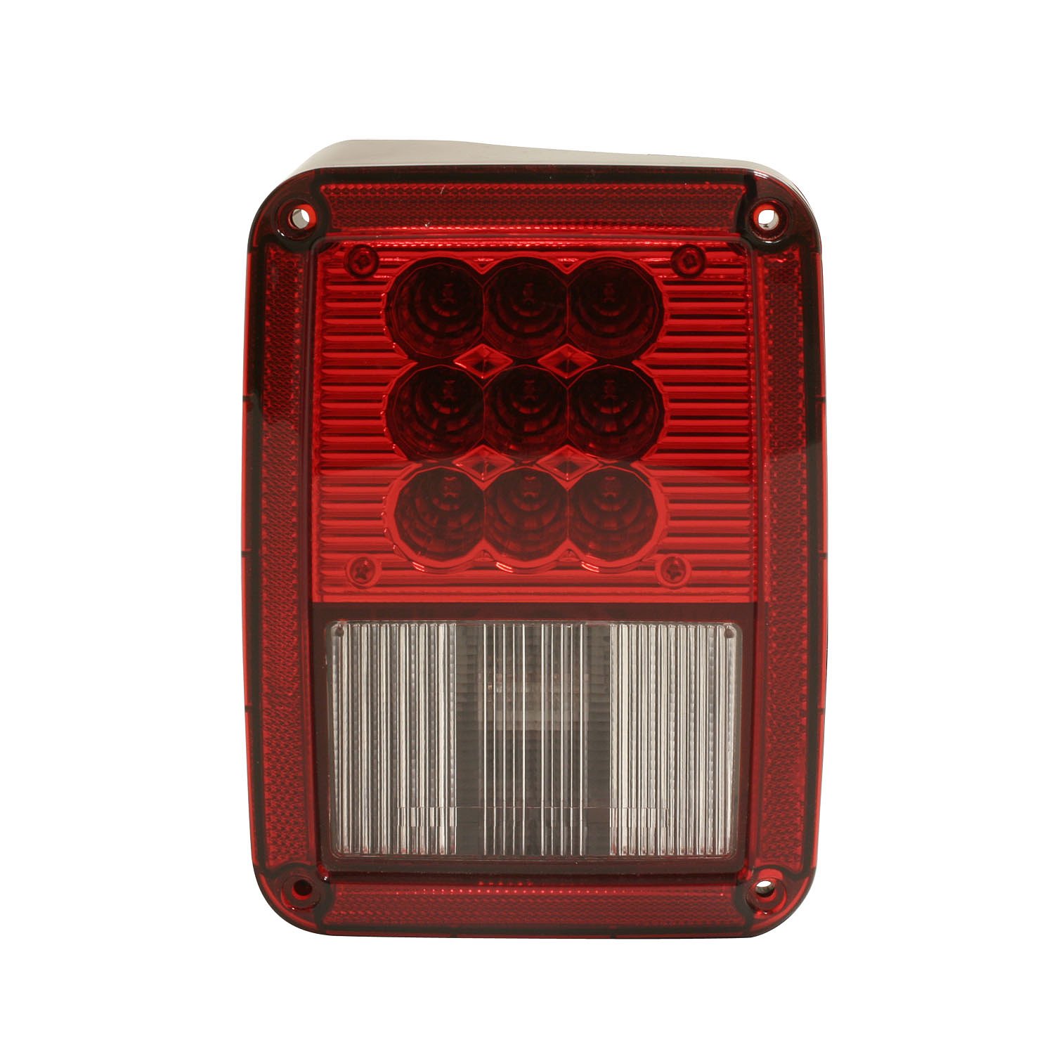 Pilot Automotive NV-002L LED Tail Light Replacement for Jeep Wrangler Driver Side - Bright & Durable Brake Light for Off-Roading & Night Driving