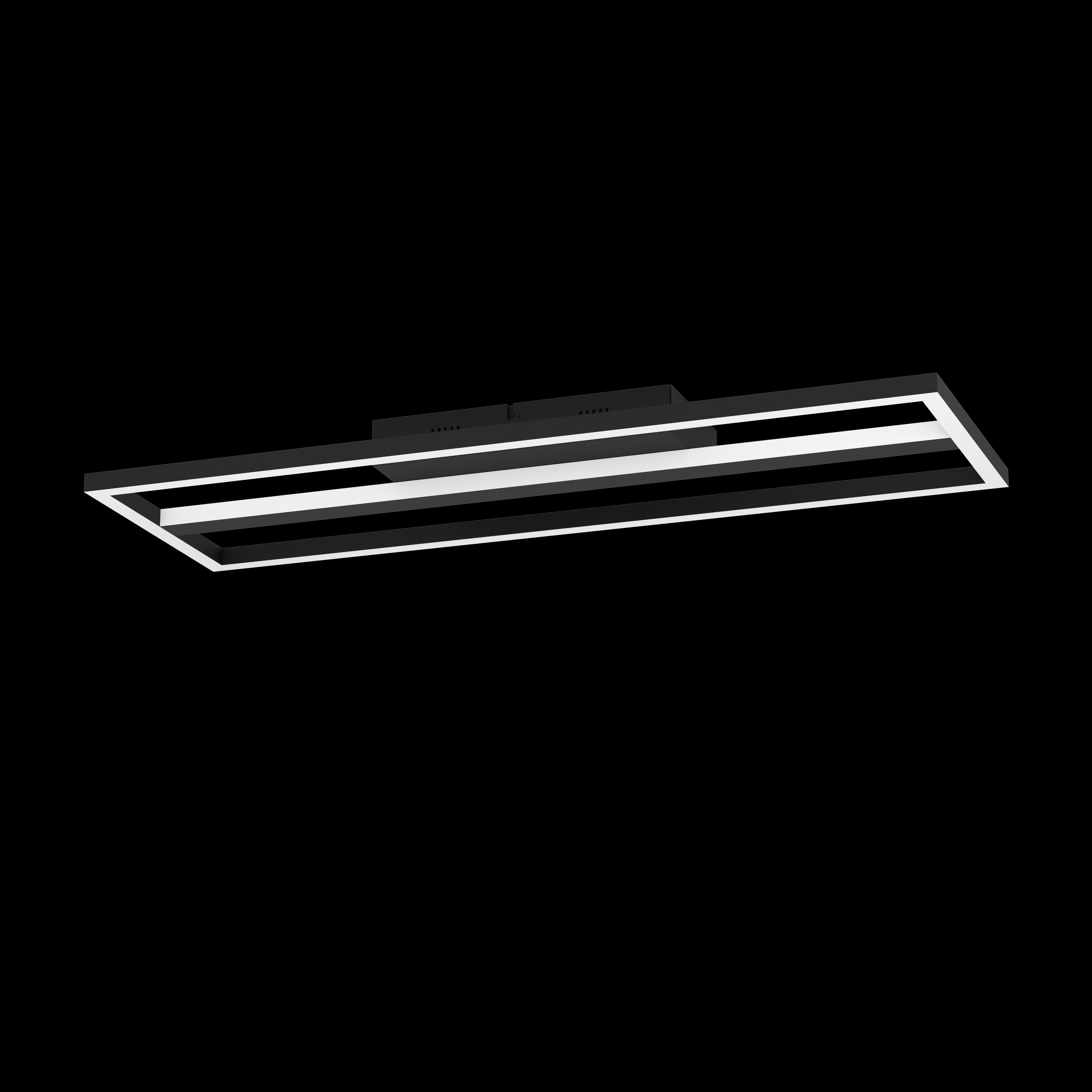 Eglo Connect Calagrano Z Smart Black Rectangular LED Flush Mount Ceiling Light - Modern Dimmable Lighting for Bedroom, Living Room & Kitchen