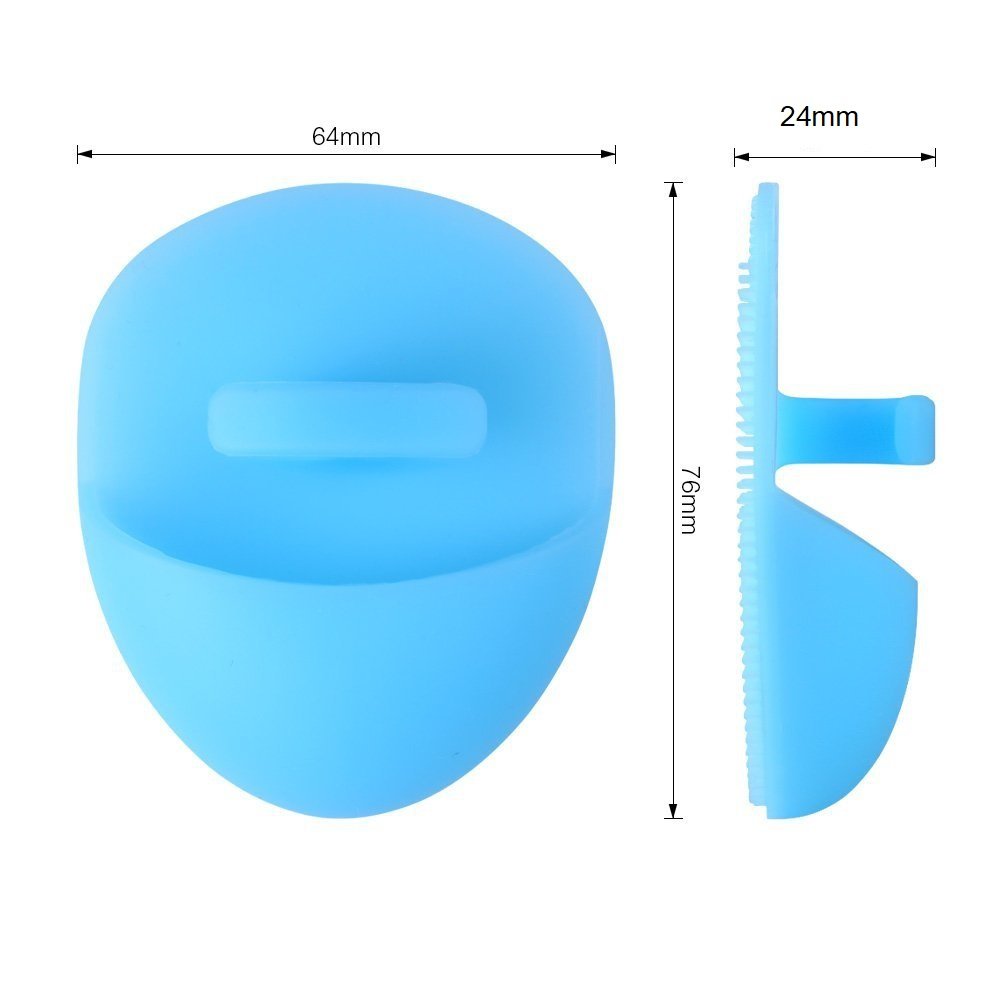 Okayji Silicone Cleansing Pads - Soft Exfoliating Face Scrubber Brush for Blackhead Removal, Gentle Massage & Deep Cleaning - Perfect for Skincare Routine, Baby Bath & Pet Grooming (Blue)