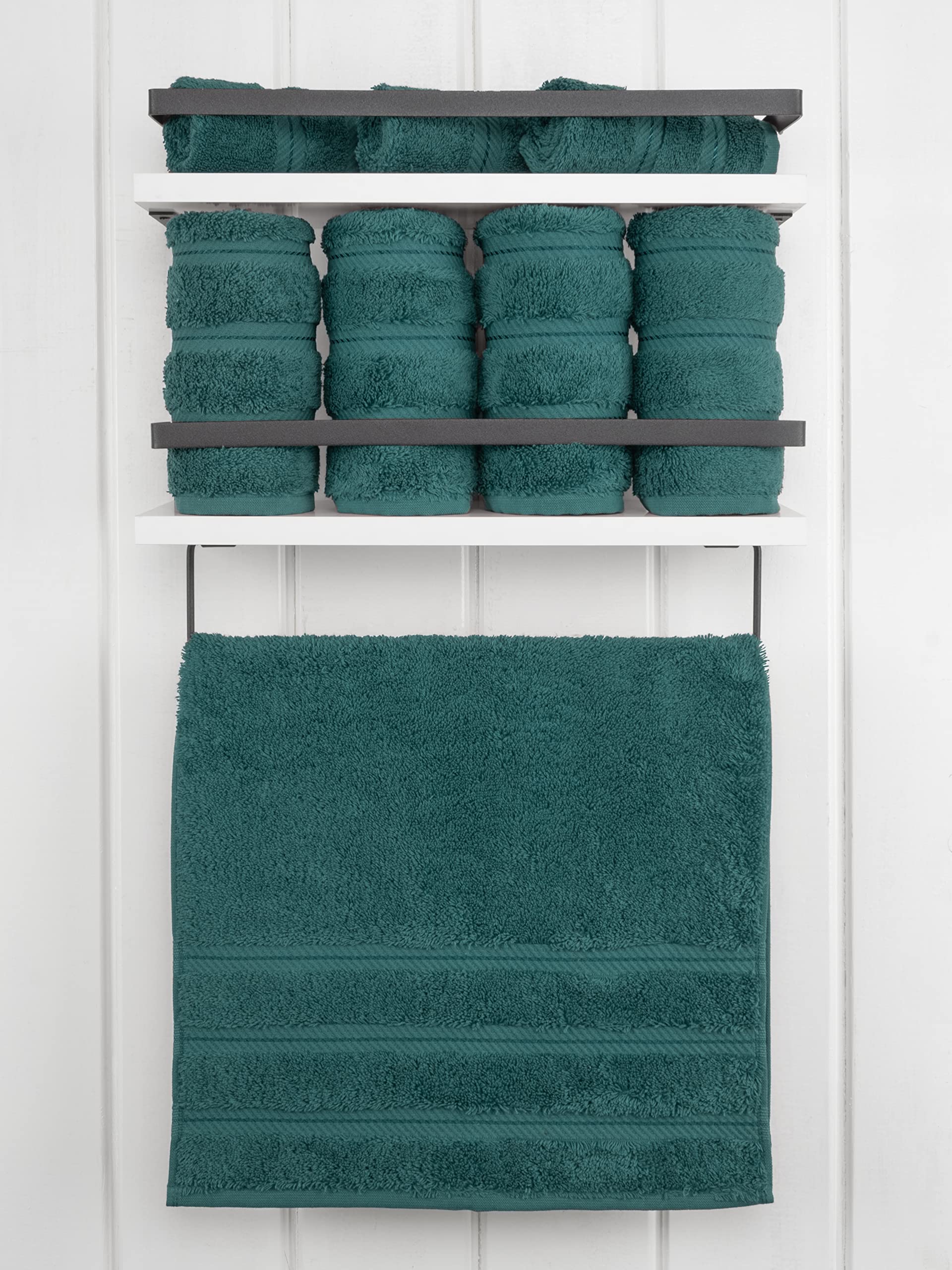 Premium 6-Piece Soft Linen Towel Set with 4 Bath & 4 Hand Towels - Ultra Absorbent Luxury Bathroom Essentials for Spa, Guest Rooms & Beach Trips