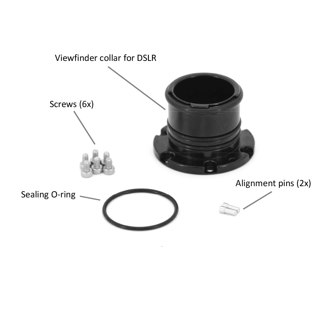 DSLR Viewfinder Collar Adapter for 32204 (A153408) & 32205 (A153664) - Compatible with Underwater Housings for Professional Photography and Videography