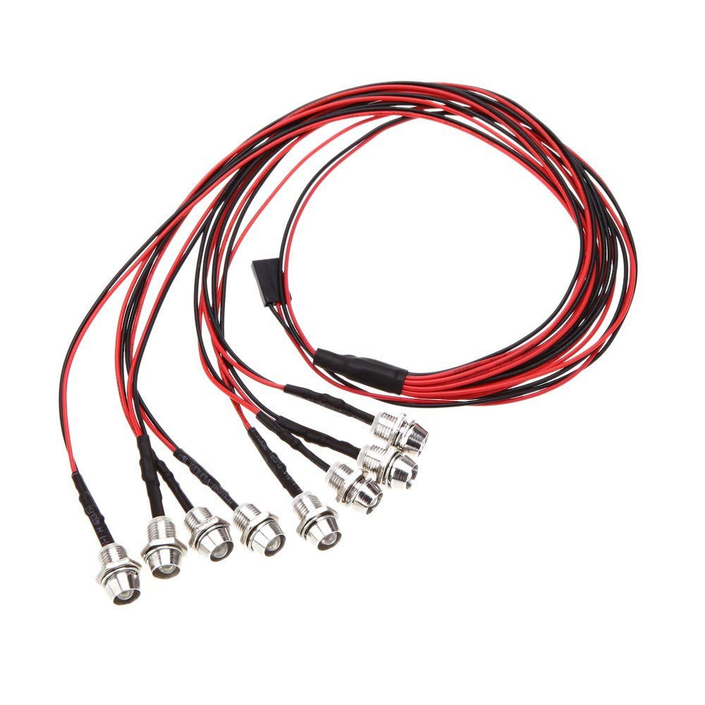 1/10 1/8 RC Car LED Light Kit - Headlight & Taillight for Crawler Toy Cars - Perfect for Kids & Night Driving