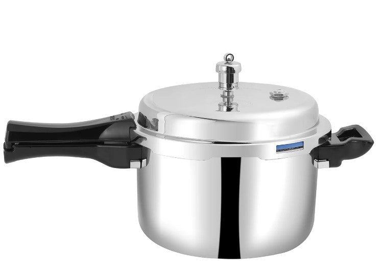 Vinod Platinum Triply Stainless Steel Pressure Cooker 5L with Outer Lid - SAS Bottom for Induction & Gas Stove - ISI & CE Certified | Perfect for Fast Cooking, Meal Prep & Indian Cuisine
