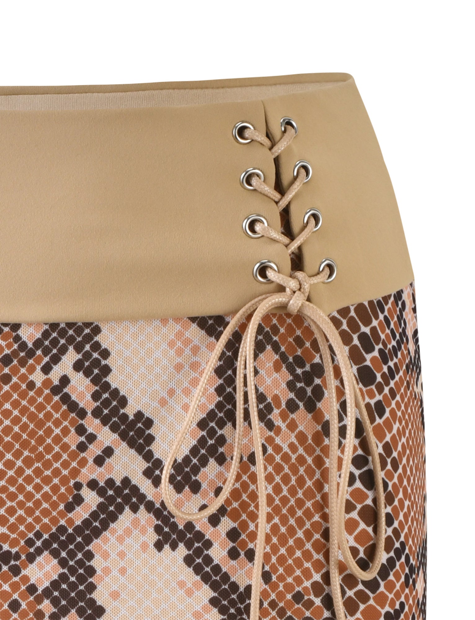 Fallon Skirt in Brown Snake Print - Stylish Women's Midi Skirt for Casual & Office Wear | Perfect for Fall & Winter Outfits