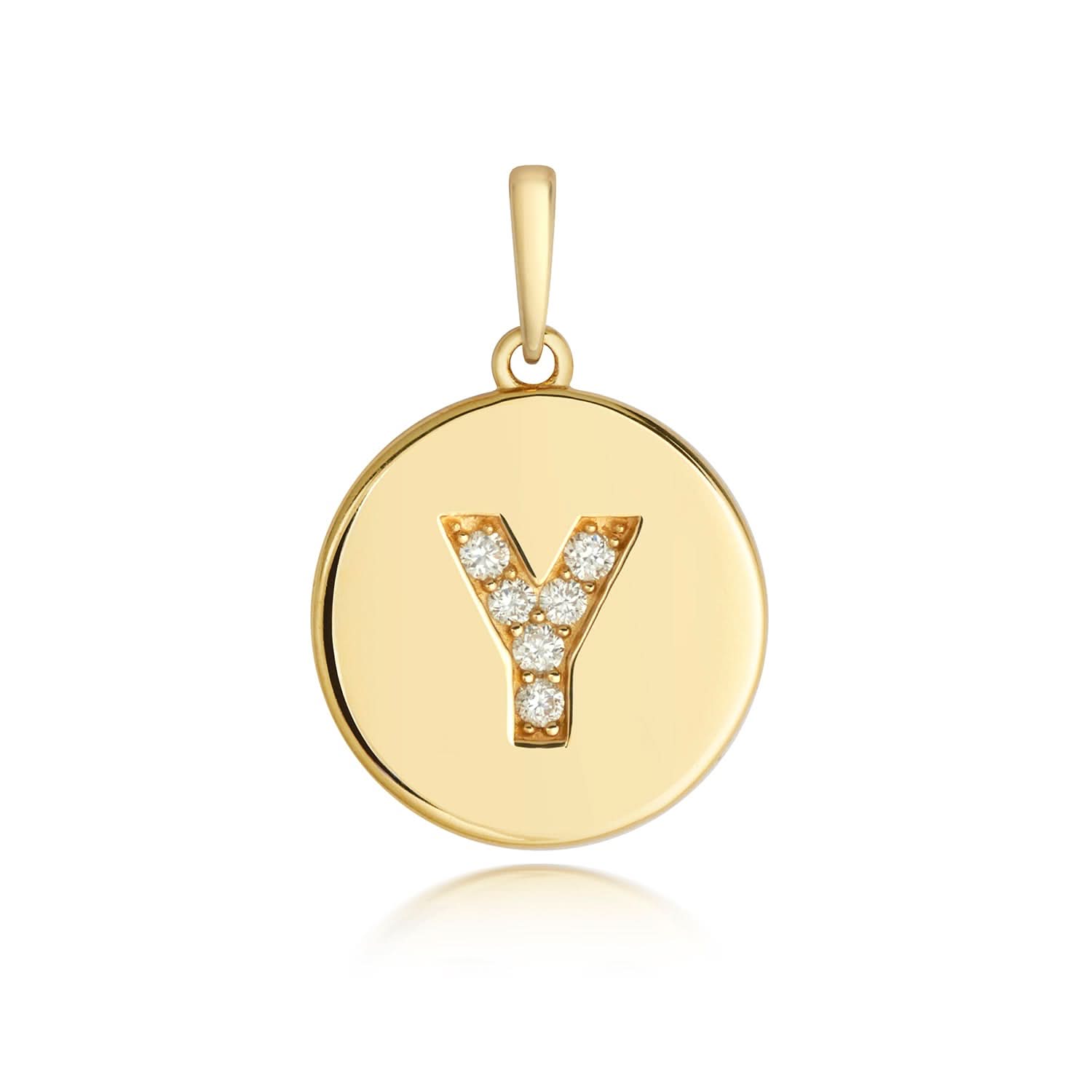 Personalized Diamond Initial Necklace - 14K Solid Gold A-Z Letter Pendant for Women - Perfect for Birthdays, Anniversaries & Gifts