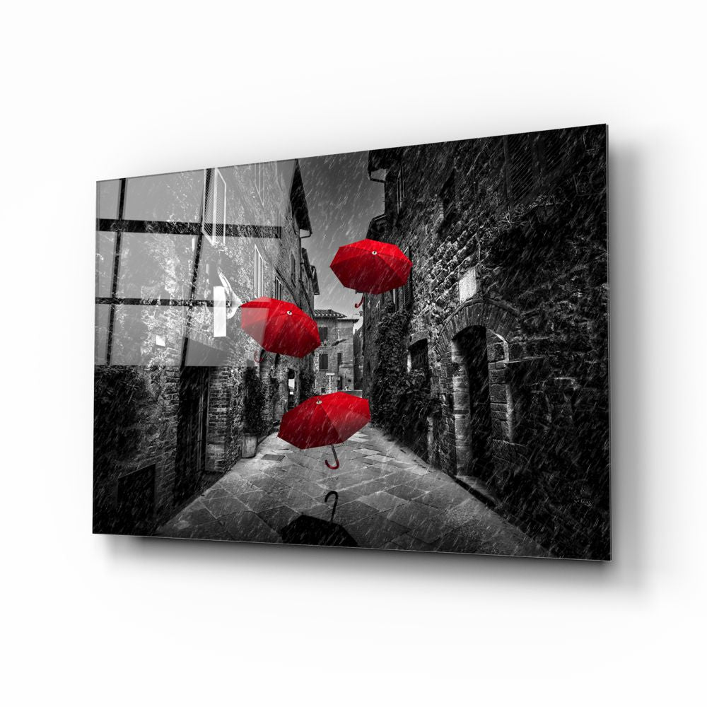 Premium Red Umbrella for Rain & Sun Protection - Windproof & UV Resistant - Perfect for Outdoor Events, Beach, and Daily Commute