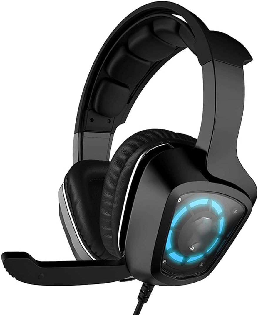 Premium USB PS4 Gaming Headset with 7.1 Surround Sound - Noise Cancelling Microphone & RGB Lighting for PC, Laptop, PS4 - Perfect for Competitive Gaming & Streaming (Color: Black)