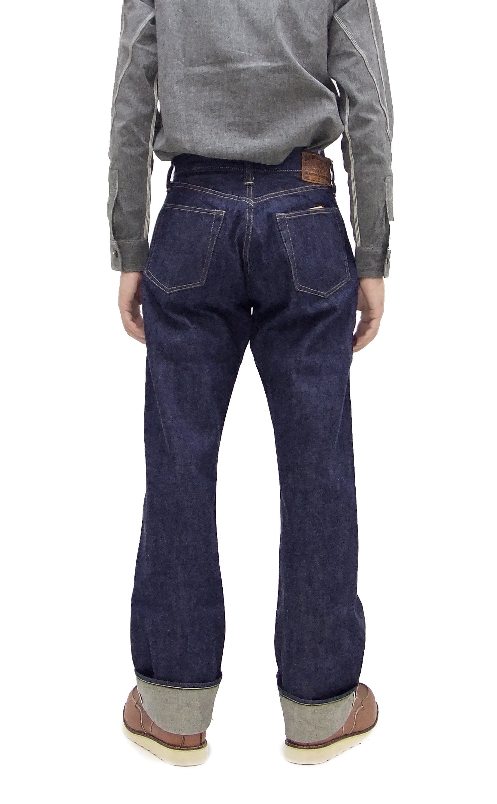 Buzz Rickson BR43041 Men's WWII Reproduction Classic Straight Fit Jeans - 13.6 oz One-Washed Blue Indigo Denim Pants | Vintage Style for Casual Wear & Historical Reenactments