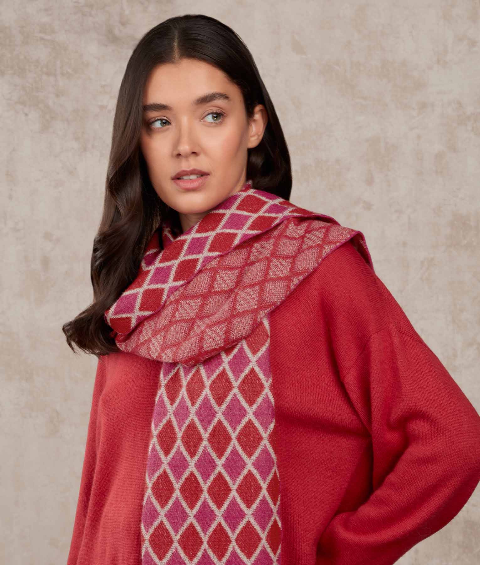 Brick On Brick Scarf - Stylish Knitted Winter Scarf for Women & Men - Perfect for Cold Weather, Outdoor Activities & Fashion Accessories