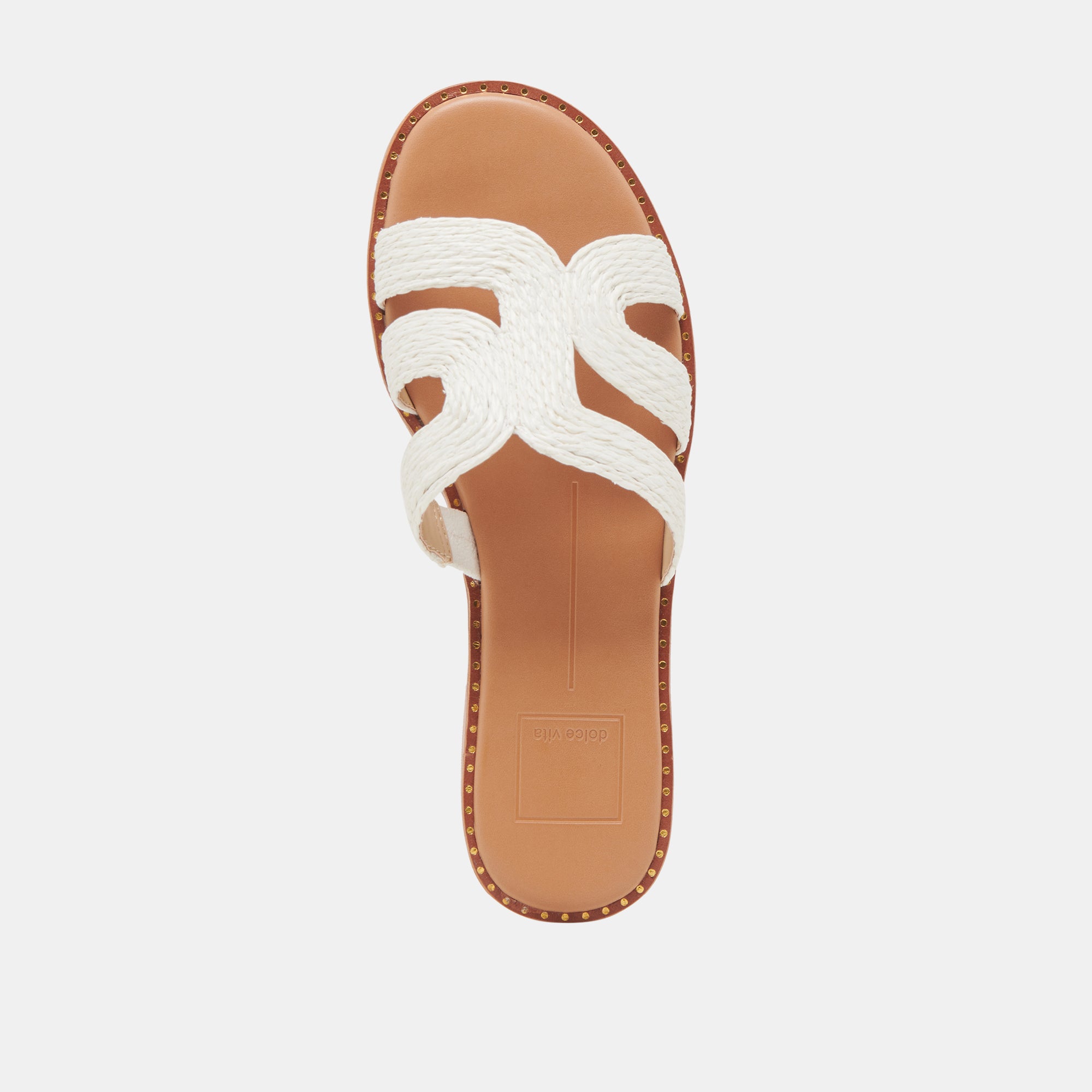 EMON Women's White Raffia Sandals - Comfortable Beach & Summer Slides for Outdoor Walking, Vacation, and Casual Wear