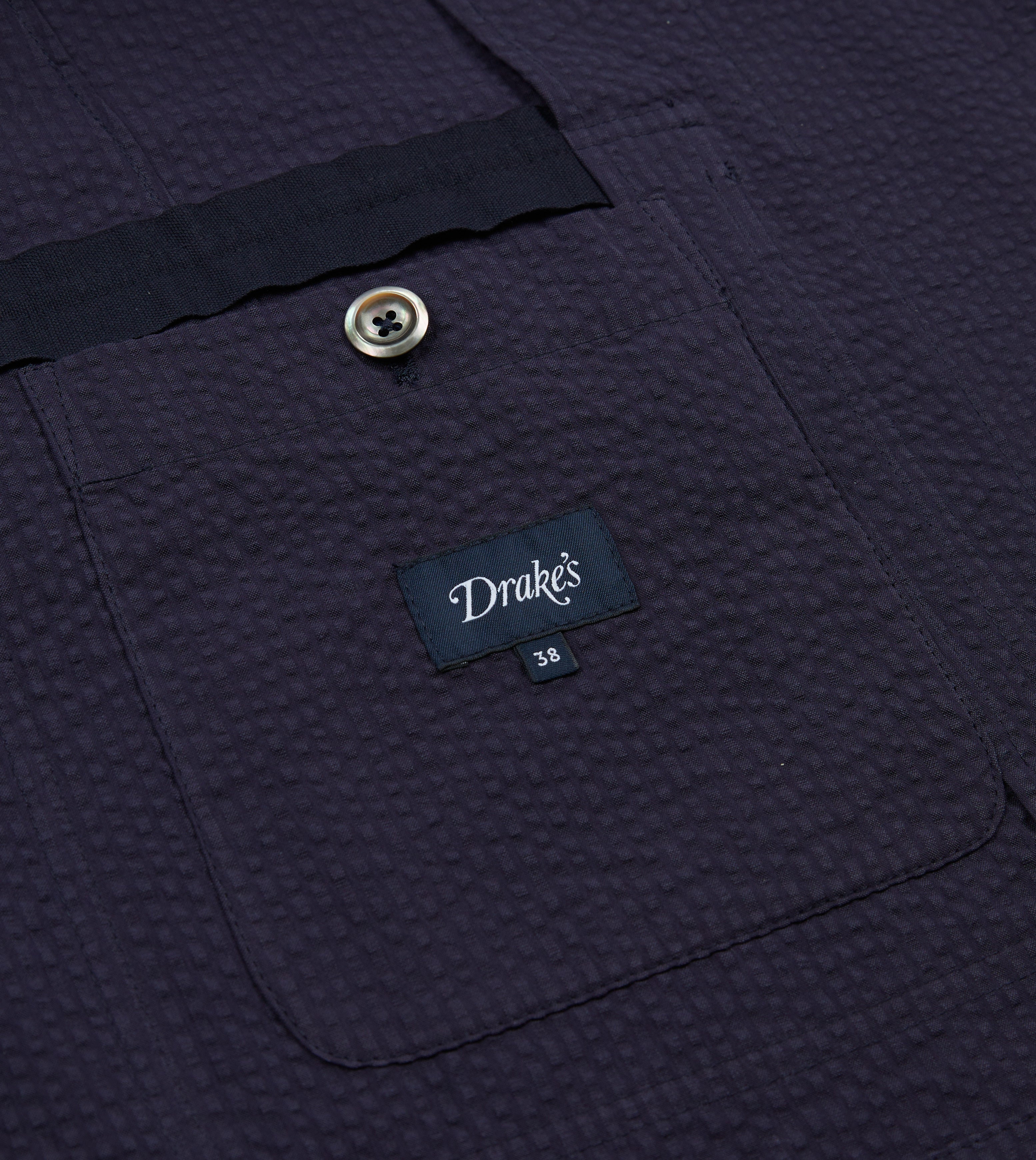 Navy Blue Seersucker Blazer for Men - Lightweight Summer Sports Coat - Perfect for Weddings, Parties & Outdoor Events