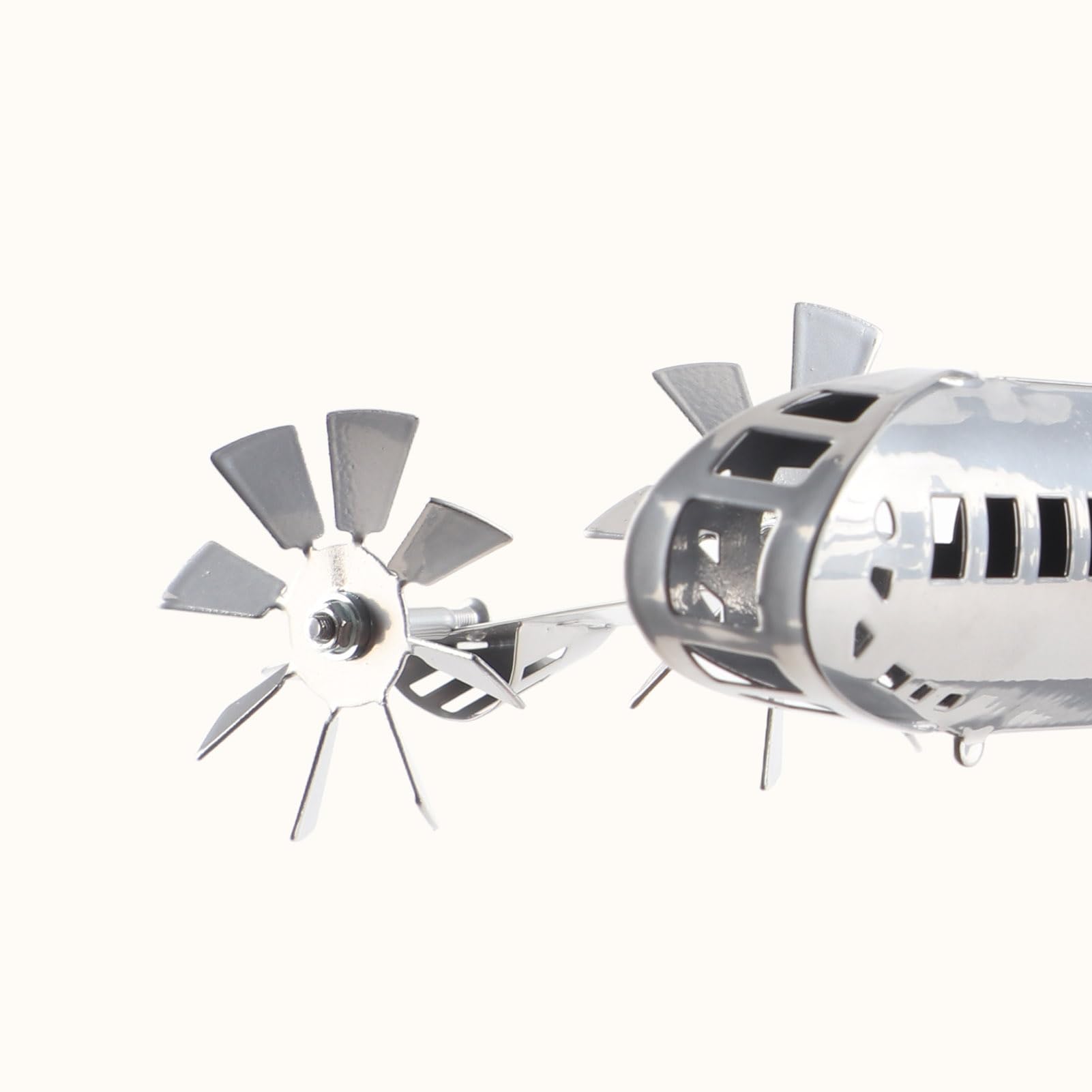 Stainless Steel B-29 Airplane Wind Spinner - Outdoor Windmill Sculpture for Garden, Patio, Yard & Lawn Decor | Durable Weather-Resistant Aircraft Stake for Wind Energy Display