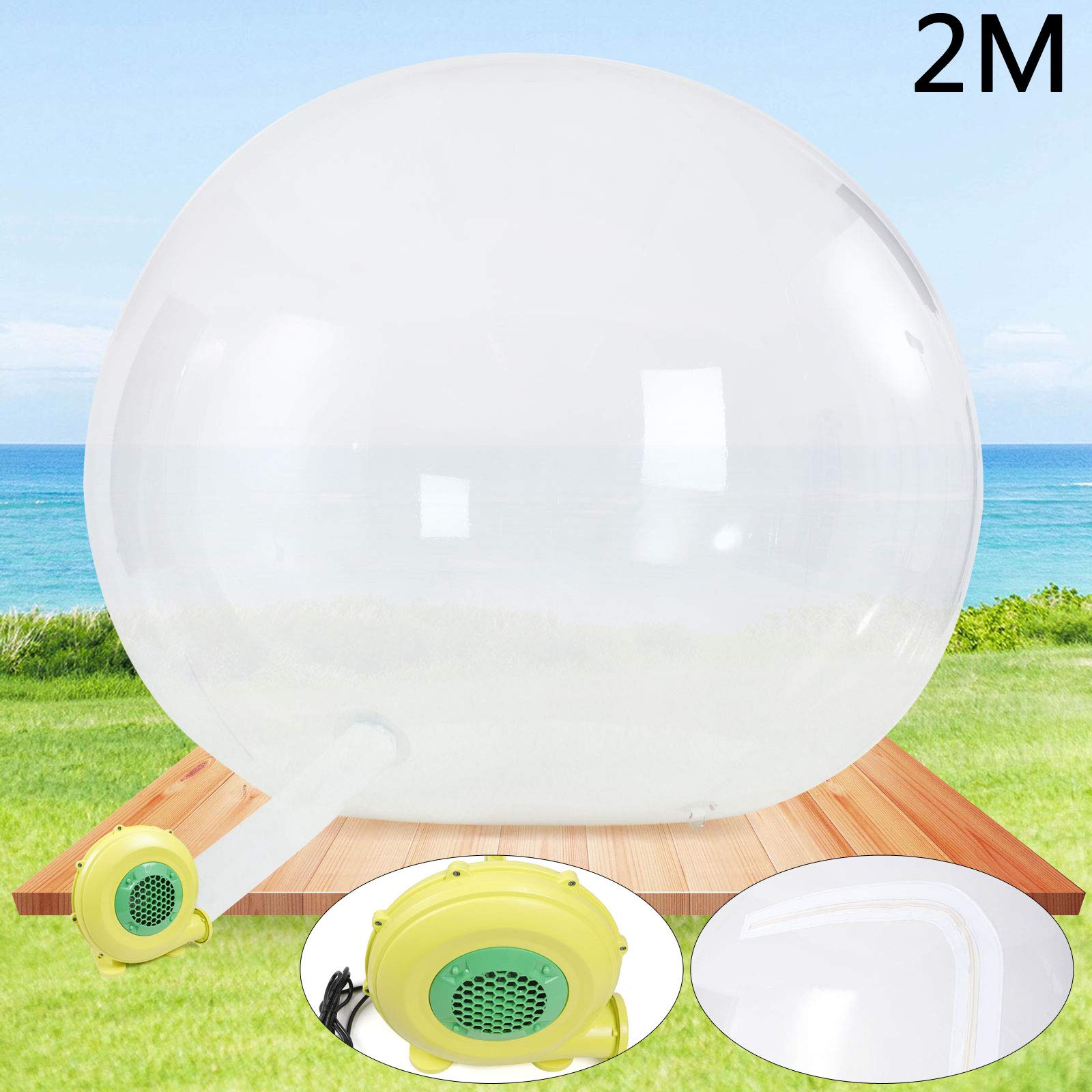 Inflatable Bubble Tent - Transparent Dome with Quiet Air Blower for Indoor/Outdoor Use | Perfect for Backyard Camping, Stargazing, Festivals & Advertising Events | Family-Friendly Portable Igloo Shelter