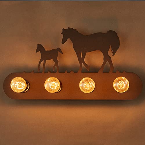 Vintage Industrial E27 4-Head Wall Lamp with Iron Paint & High Light Transmittance - Retro Ceiling Light Fixture for Living Room, Restaurant, Bedroom & Corridor Lighting | Perfect for Bedside, Lounge & Commercial Spaces