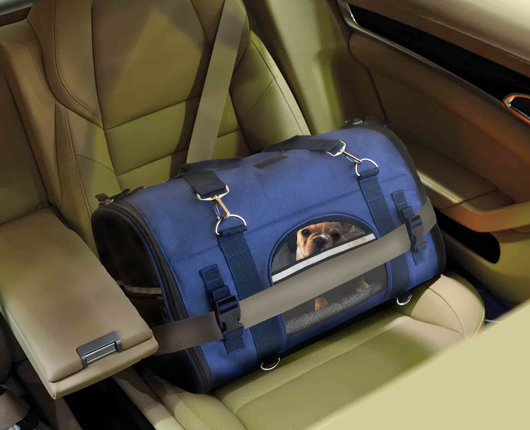 6-in-1 Multi-Functional Pet Carrier Backpack - Convertible Front Pack, Shoulder Bag & Hand Bag for Small Dogs & Cats (18-21