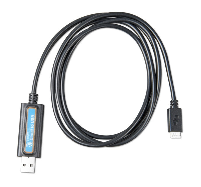 Victron Energy VE.Direct to USB Interface - Connect Solar Charge Controllers to PC for Monitoring | Perfect for RV, Marine & Off-Grid Solar Systems