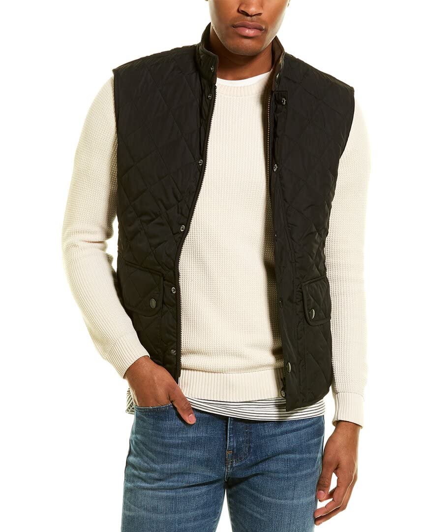 Barbour Men's Lowerdale Vest - Classic Quilted Waxed Cotton Vest for Outdoor Activities, Hunting, and Casual Wear