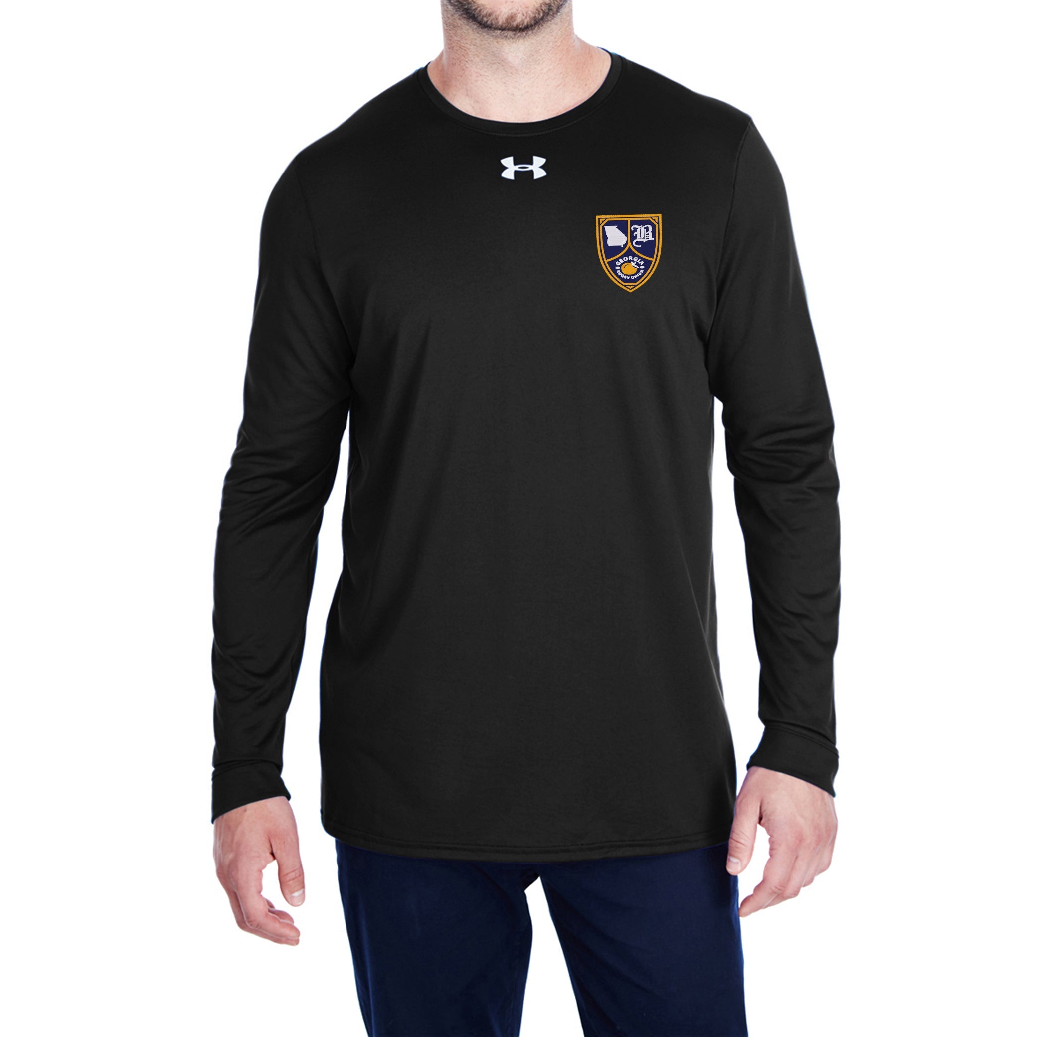 Georgia Rugby Union Long Sleeve Locker T-Shirt - Comfortable Cotton Jersey for Rugby Fans & Players - Perfect for Training, Matches, and Team Spirit Events