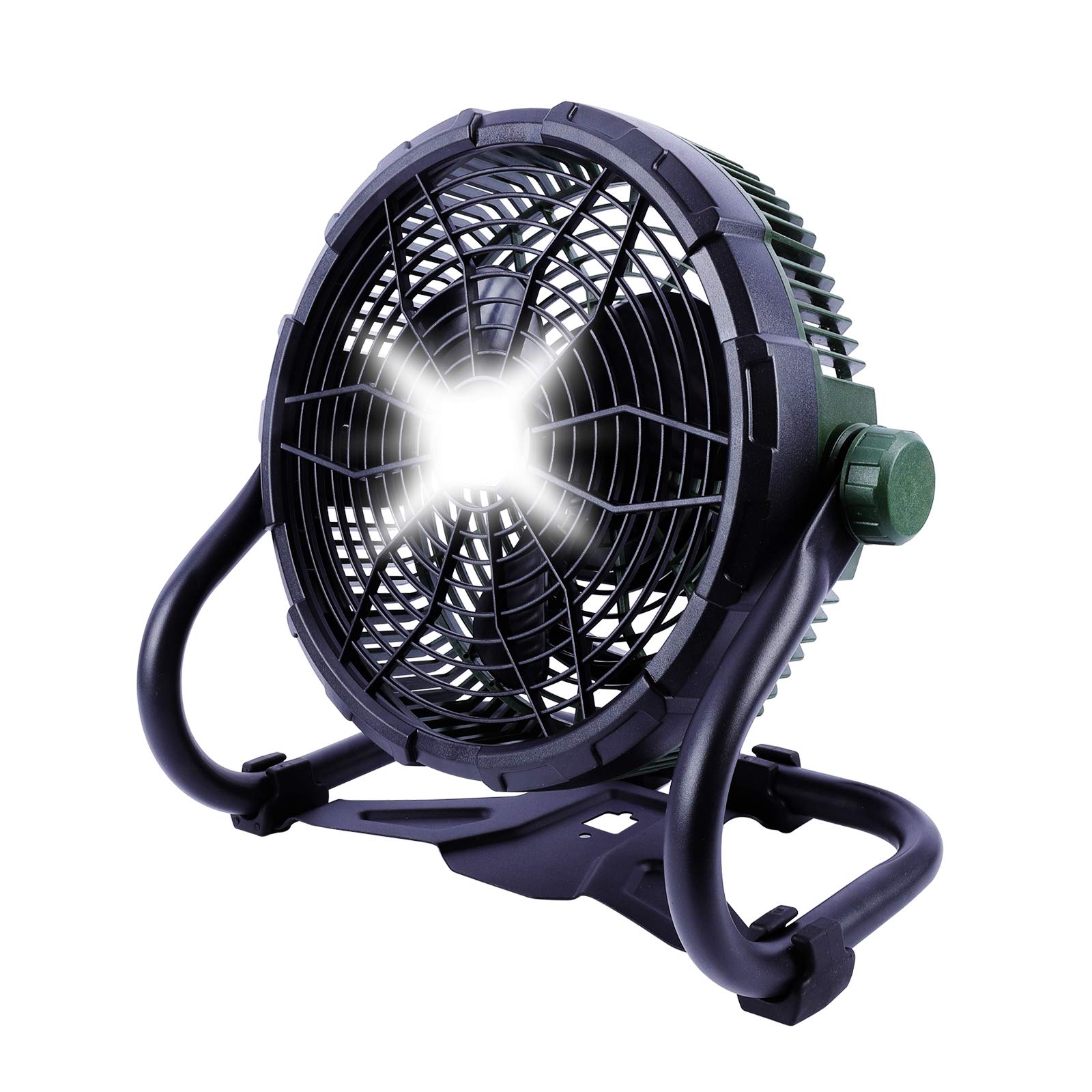 3 in 1 Heavy Duty Floor Fan - Portable Rechargeable Wall Mount Industrial Fan with Adjustable Speed | Perfect for Camping, Motorhome Travel, Garage, Outdoor, Office & Patio Use