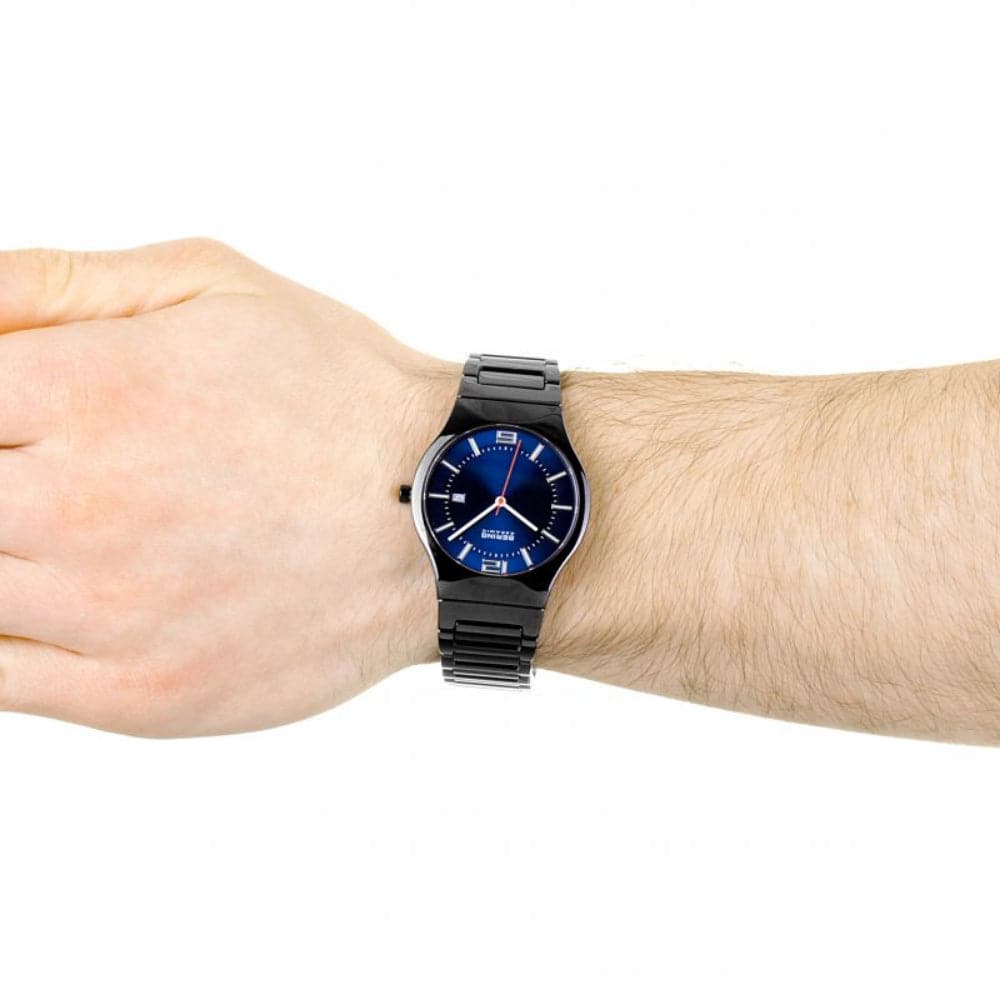 BERING Men's Ceramic Watch 31739-747 - Black Stainless Steel Chronograph Timepiece for Business, Casual & Outdoor Activities