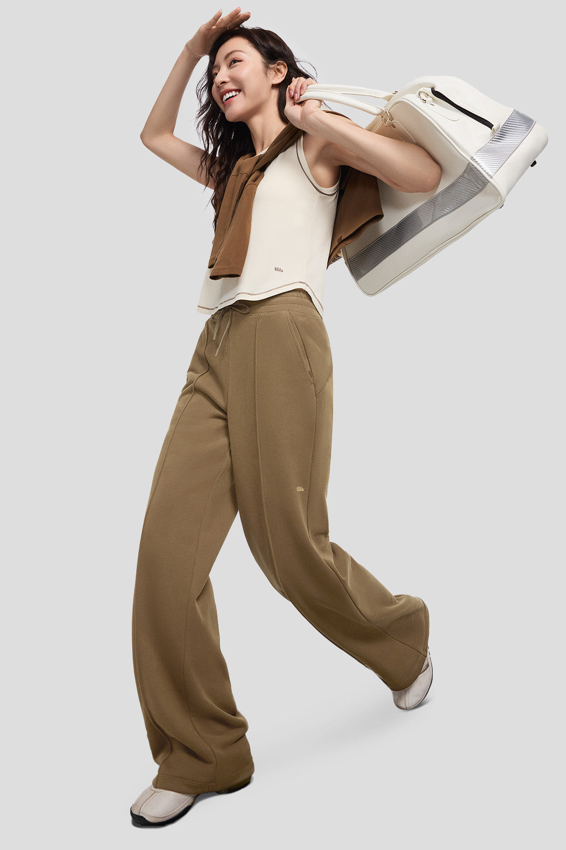 AirFlex Women's High Stretch Wide Leg Pants - Comfortable Yoga Pants for Workout, Lounge & Everyday Wear