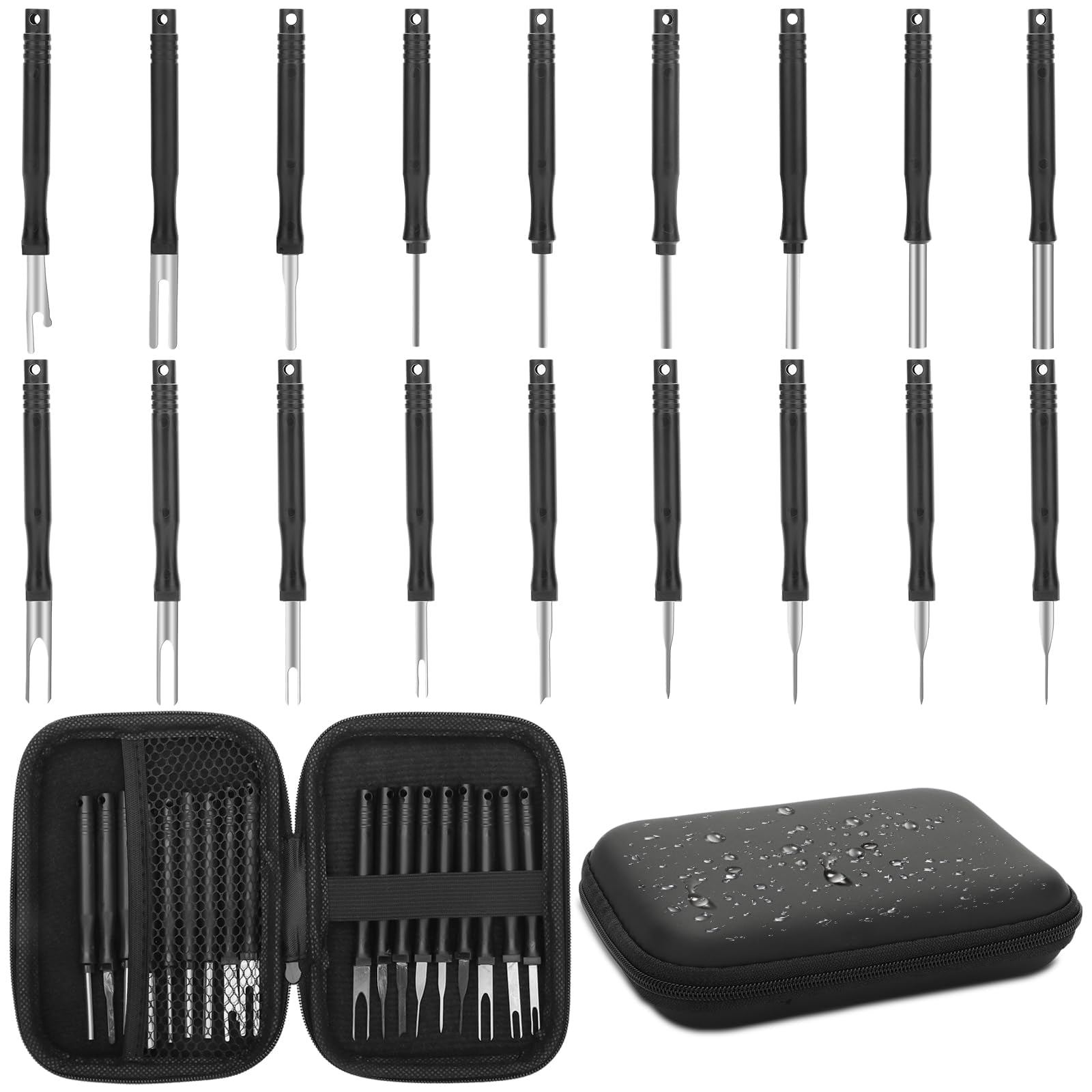 Linkstyle 18PCS Upgraded Automotive Terminal Removal Tool Kit - Professional Pin Extractor Set for Electrical Wire Connectors | Perfect for Car Repairs, DIY Auto Maintenance & Electrical Projects