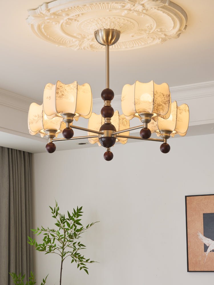 Elegant Floral Chandelier - Modern Crystal Ceiling Light Fixture for Dining Room, Bedroom & Living Room Decor | Perfect for Home, Wedding & Event Lighting
