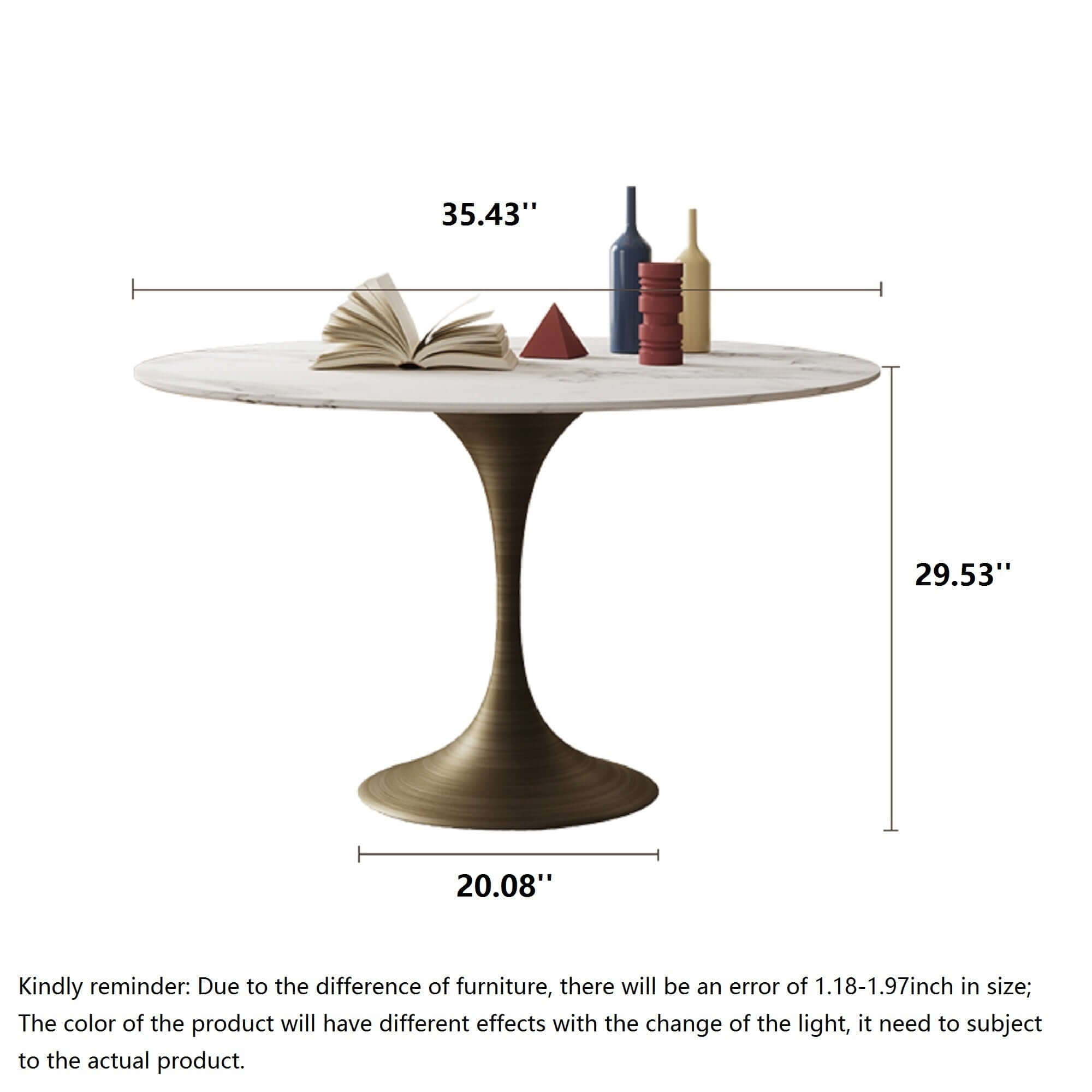 Premium Round Dining Table Set with Sintered Stone Top - 6 Seater Modern Kitchen Furniture for Family Gatherings & Dinner Parties
