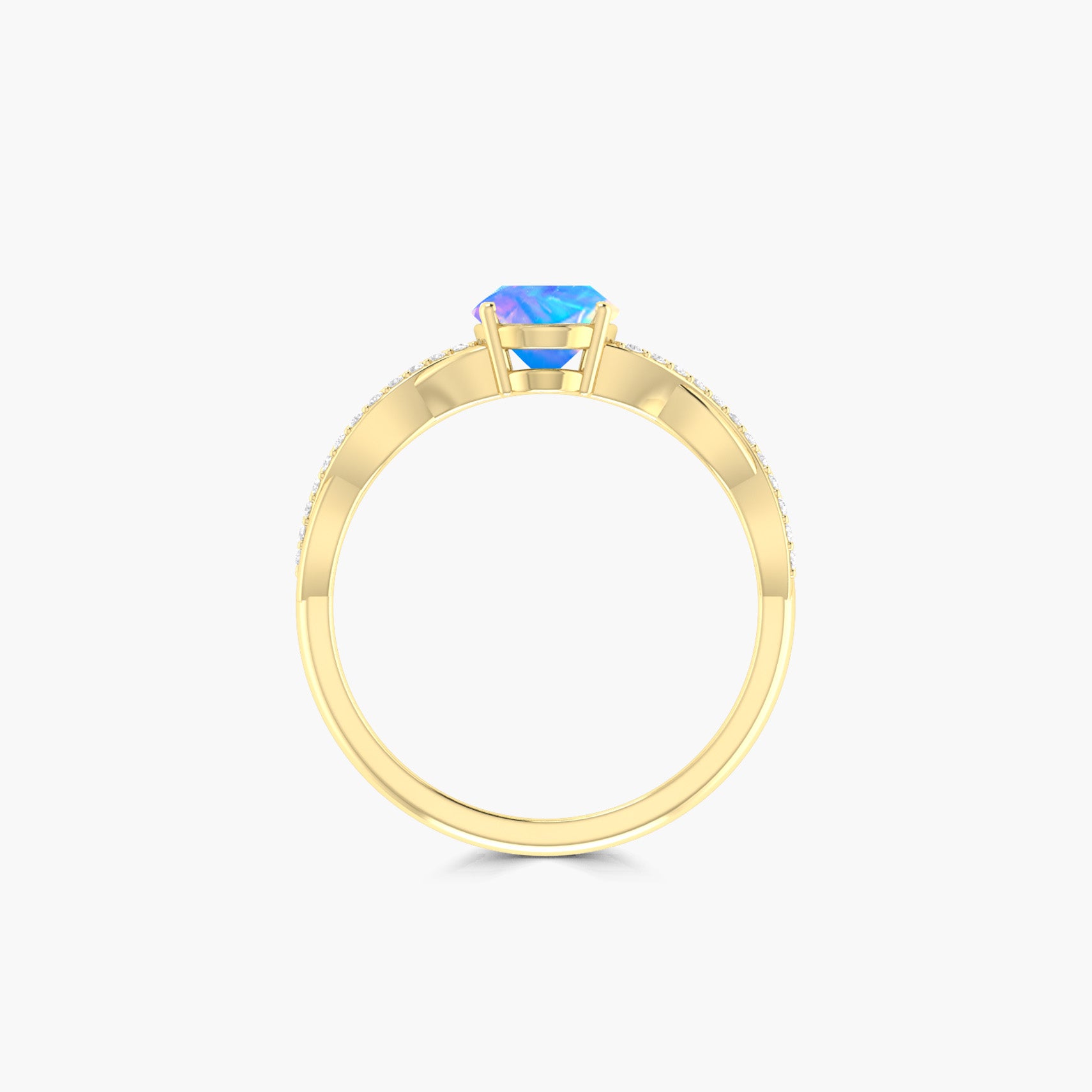 Handcrafted Natural Blue Fire Dainty Oval Ethiopian Opal Ring – Perfect for Engagement, Wedding, Anniversary & Everyday Elegance