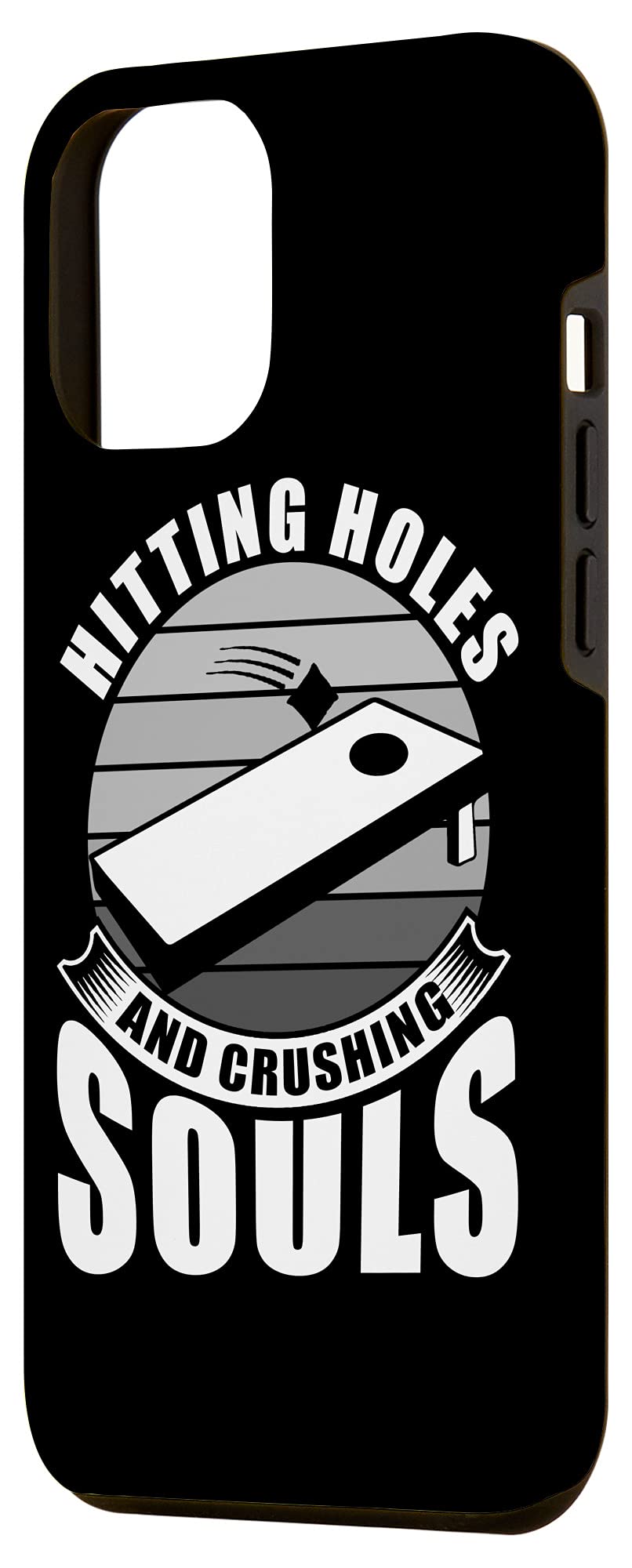 iPhone 12 Pro Max Funny Cornhole Design Phone Case - Durable Protective Cover for Men & Women - Perfect for Parties, Tailgating & Outdoor Games