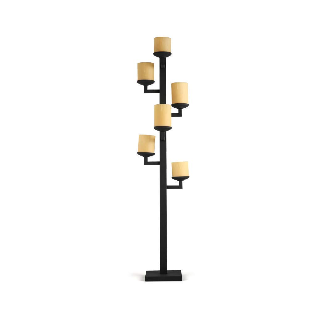 Modern Neoclassical Candlestick Floor Lamp with Marble Base - Adjustable Branch Design LED Lighting Fixture for Living Room, Bedroom & Office (Yellow Light) - Perfect for Reading Nook, Cozy Corner & Home Decor
