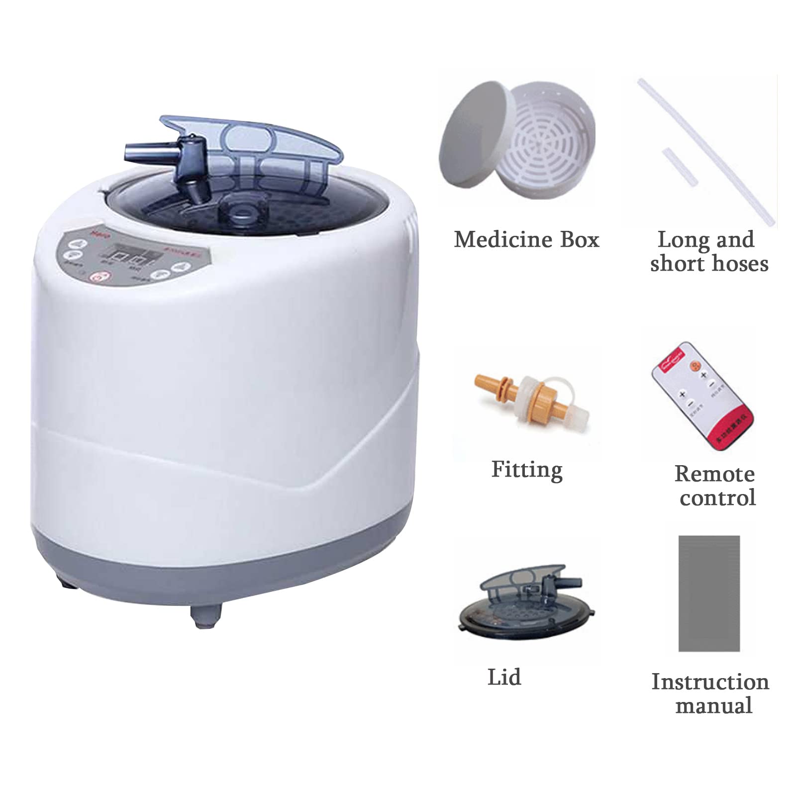 HUATOL 2L Portable Sauna Steamer with Remote Control - Stainless Steel Home Spa Steam Generator for Body Therapy & Detox | Perfect for Home Relaxation, Post-Workout Recovery & Self-Care Sessions (Batteries Not Included)