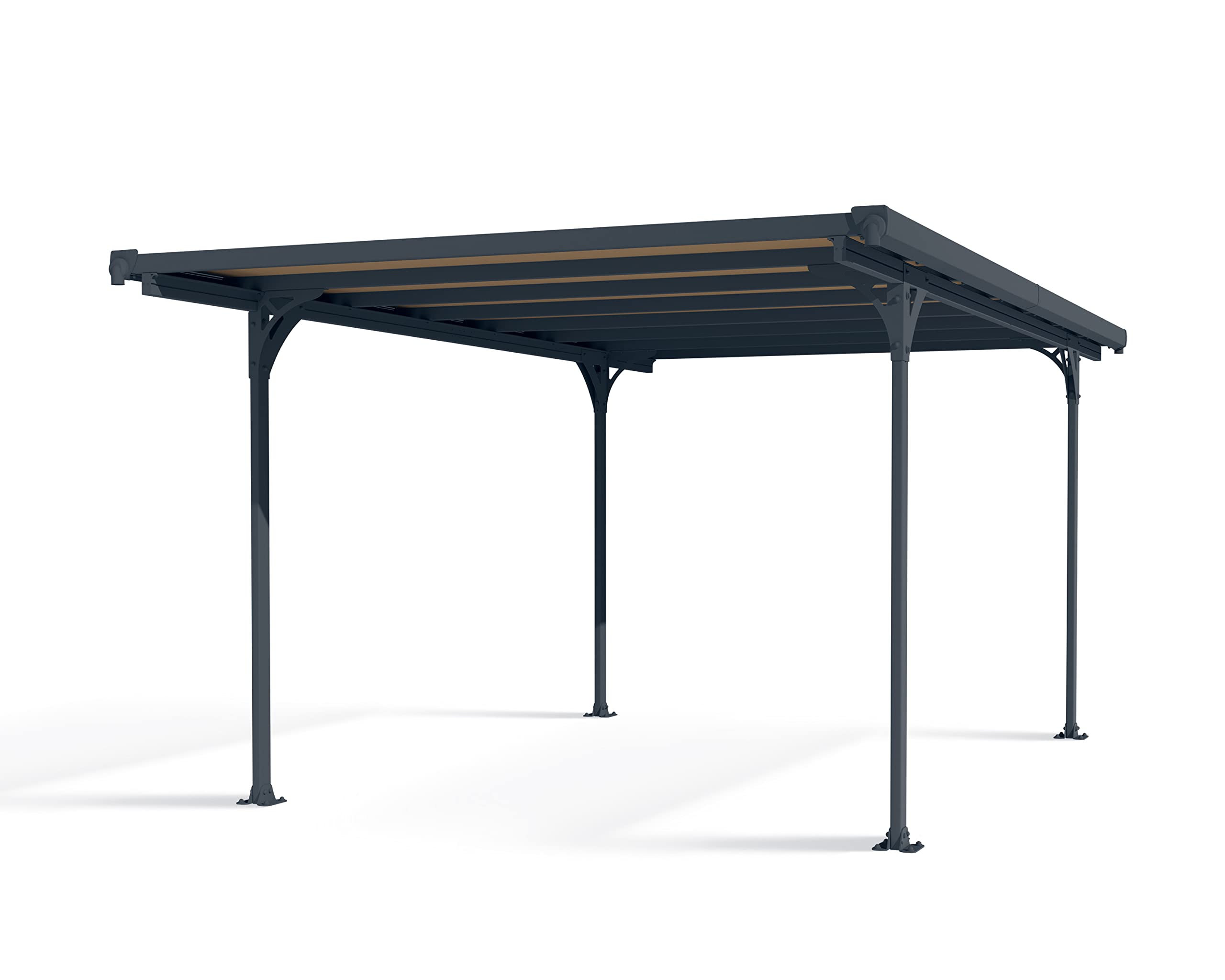 Heavy Duty 10x16 Metal Carport - Palram Canopia Verona 5000 Weatherproof Aluminum RV & Car Storage with Bronze Polycarbonate Roof, UV Protection, DIY Garage Kit (10-Year Warranty) - Perfect for RV, Boat, Vehicle Protection & Outdoor Storage