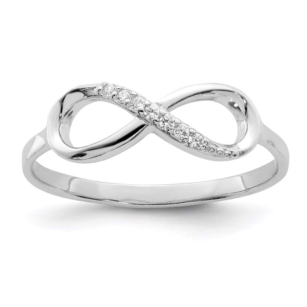 925 Sterling Silver Cubic Zirconia Infinity Ring for Women - Elegant Fine Jewelry Gift for Her - Perfect for Anniversaries, Valentine's Day & Special Occasions