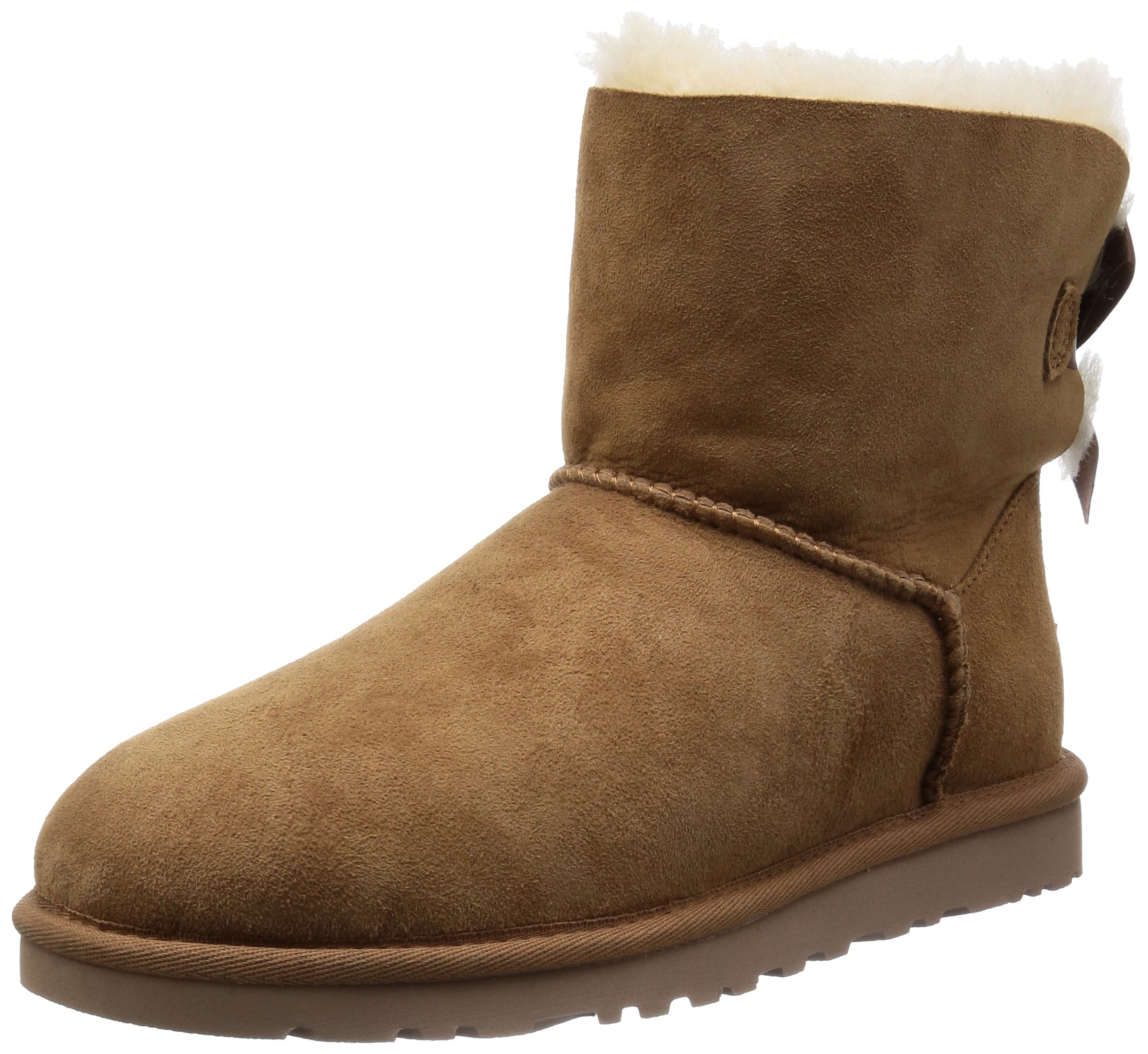UGG Women's Mini Bailey Bow II Waterproof Winter Boots - Cozy Suede & Wool Snow Boots for Cold Weather, Walking, Shopping, and Outdoor Activities