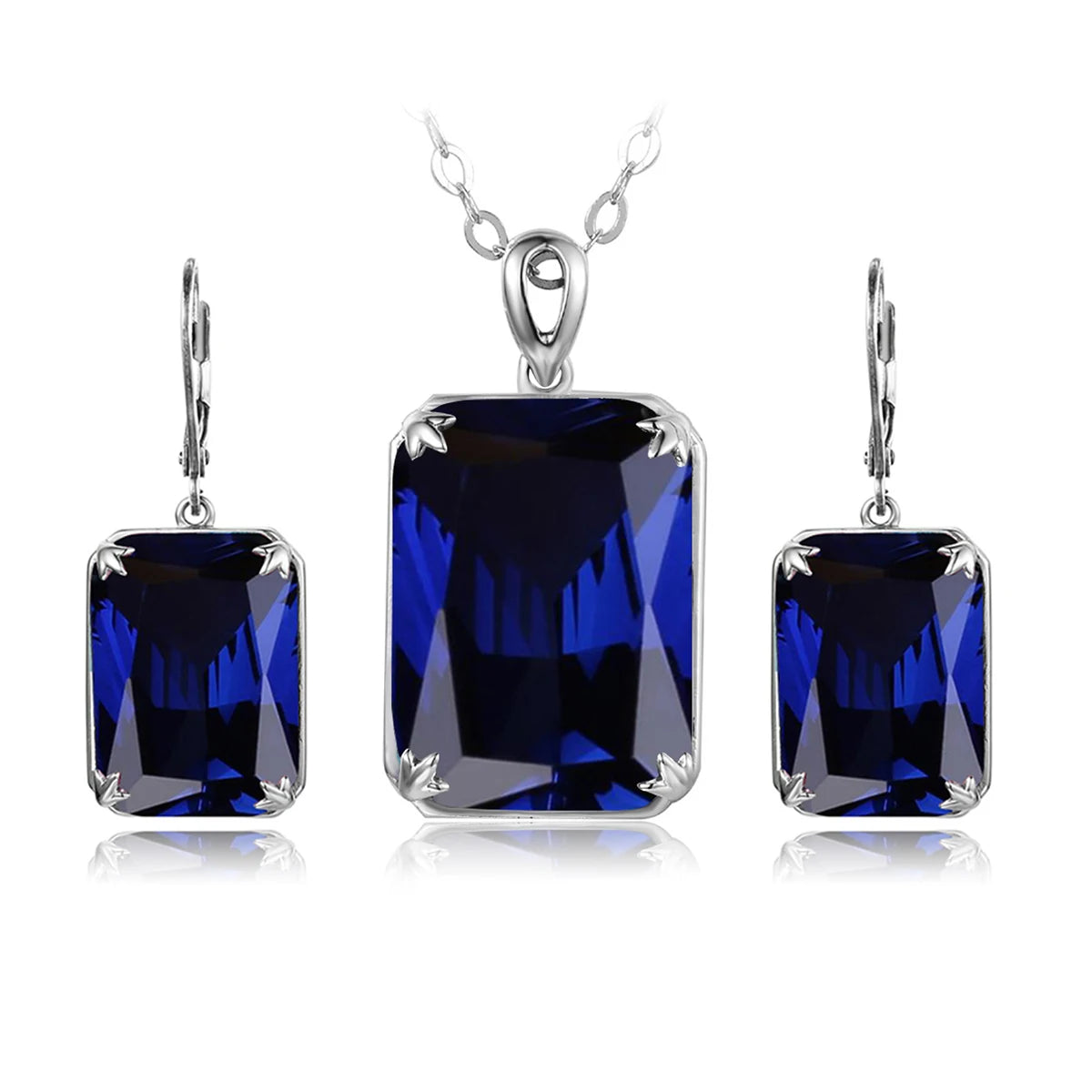 Sapphire Necklace Silver