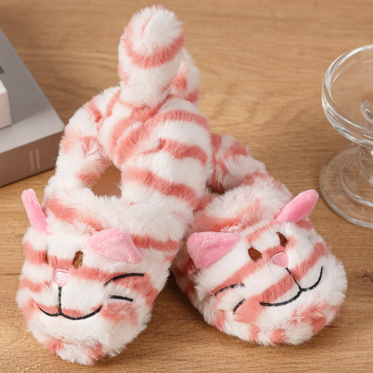 Adorable Kitty House Slippers for Baby Girls - Soft & Non-Slip Indoor Shoes for Toddlers - Perfect for Playtime, Nursery & Cozy Home Wear