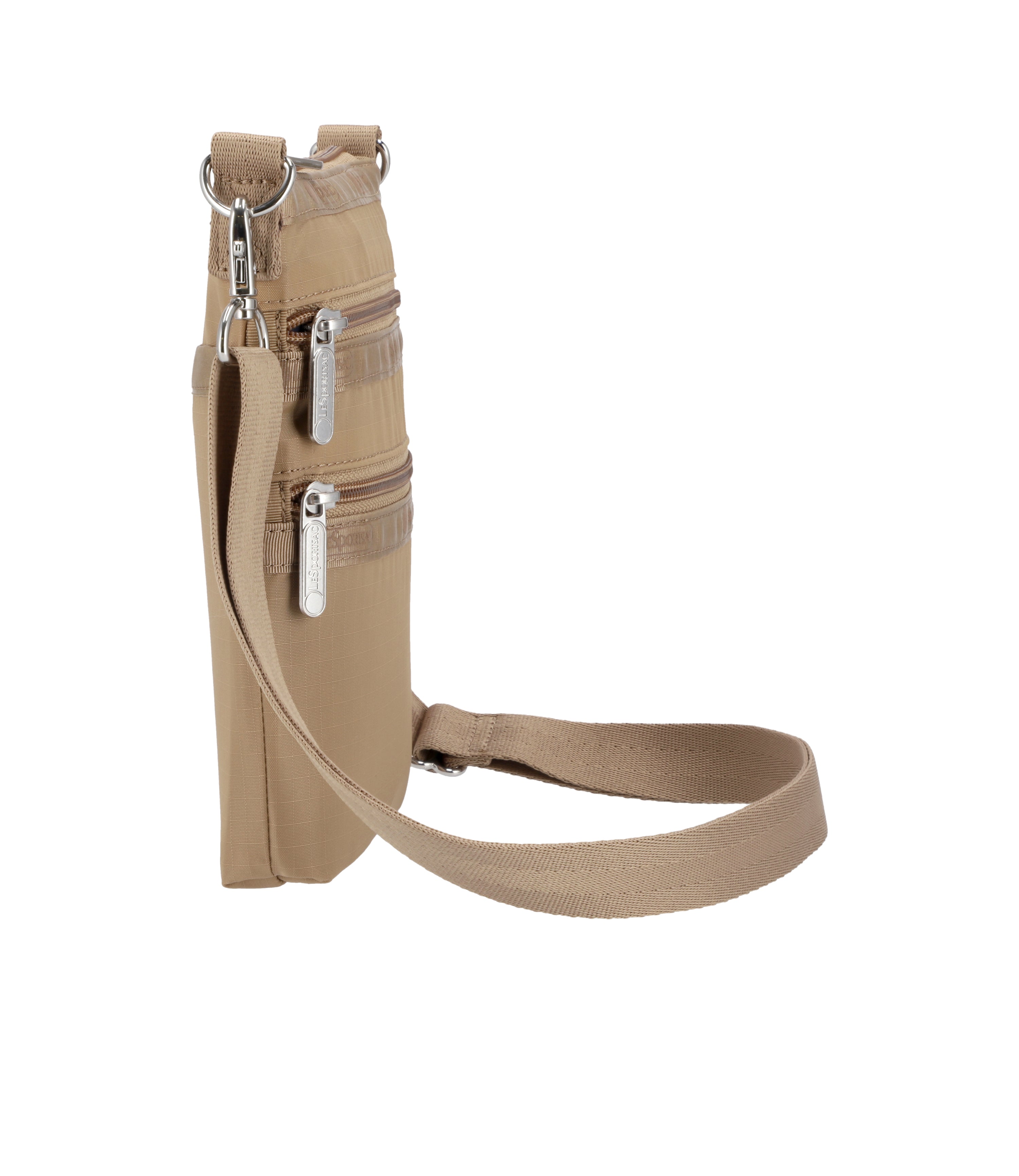 Stylish 3-Zip Crossbody Bag in Provincial Beige - Fashionable & Functional Purse for Women | Perfect for Travel, Shopping & Everyday Use (Model 4007 U202)