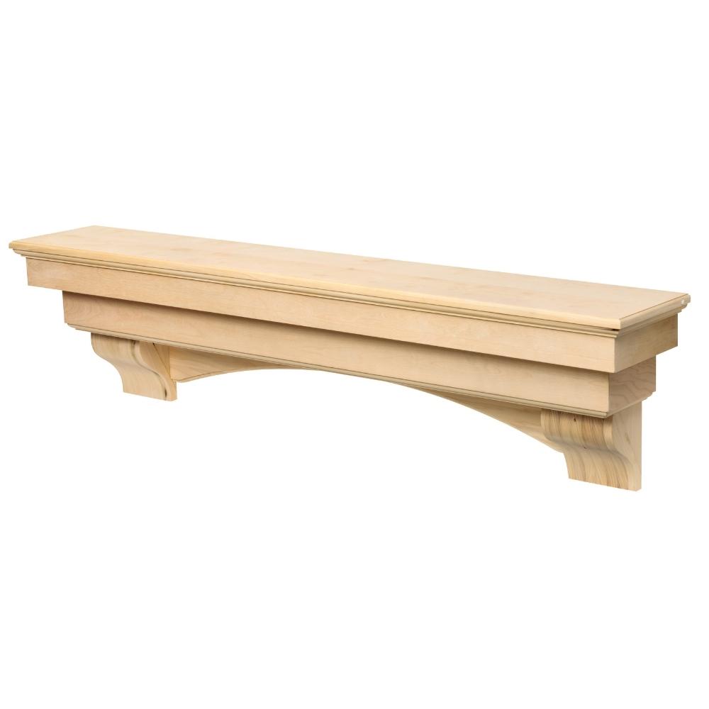 Auburn Wood Mantel Shelf - Handcrafted Fireplace Mantel with Pearl Finish for Rustic Home Decor | Perfect for Living Room, Bedroom, or Farmhouse Style
