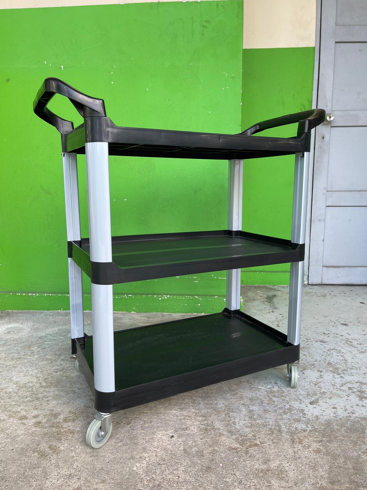 3-Tier Multi-Purpose Utility Cart with Wheels - Heavy Duty Rolling Storage Organizer for Kitchen, Office, Garage & Warehouse Use - Model TRL PUC684332