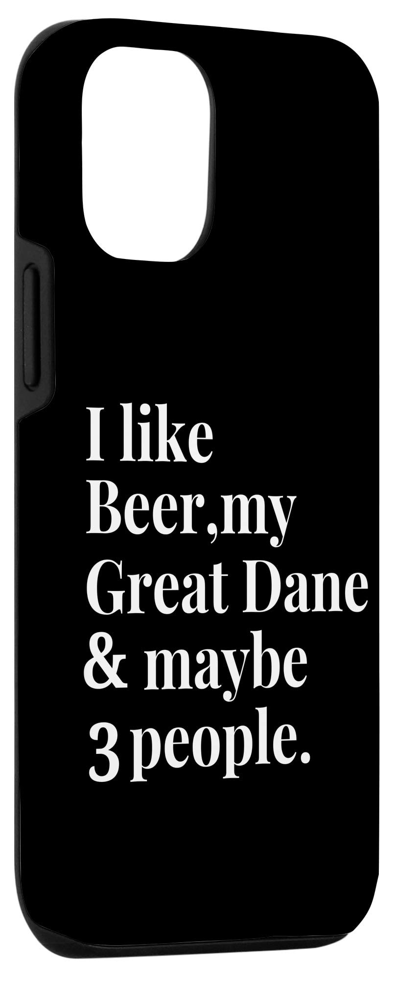 Funny Dog Owner & Craft Beer Lover iPhone 12/12 Pro Case - Great Dane Design - Perfect Gift for Women & Men - Durable Protective Phone Cover for Dog Lovers & Beer Enthusiasts